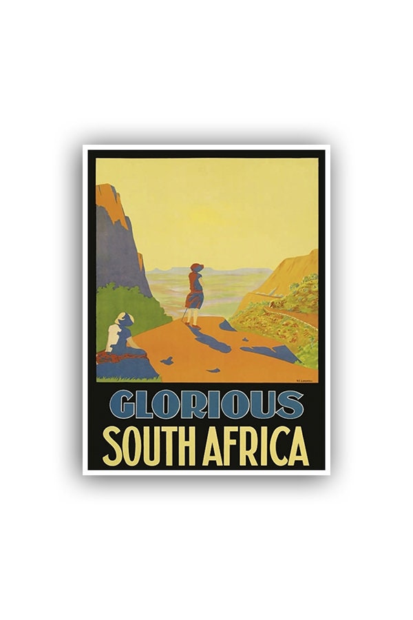 Travel Poster South Africa Art Print Vintage African Home Decor (XR1003)