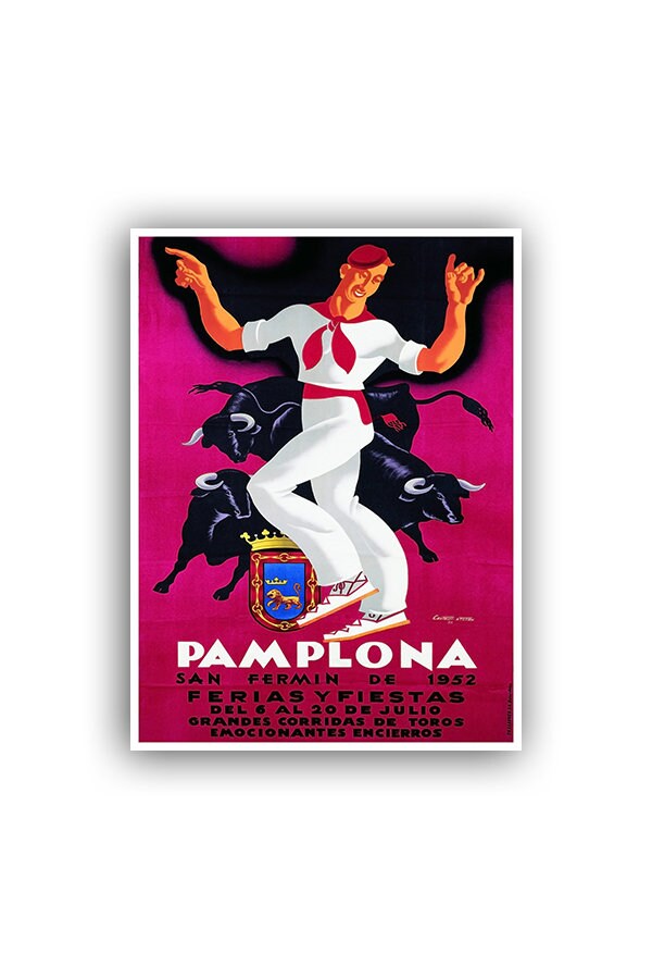 Pamplona Spain Travel Art Wall Poster Print Sports Spanish Decor (H452)