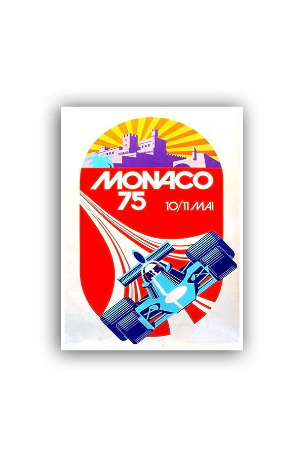 Monaco Travel Art Race Car Poster Sports Decor Art Retro Decor Print (H391)