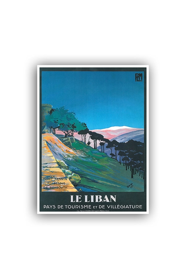 Lebanon Art Print Travel Poster Vintage Mount Sannine Home Decor (XR1534)