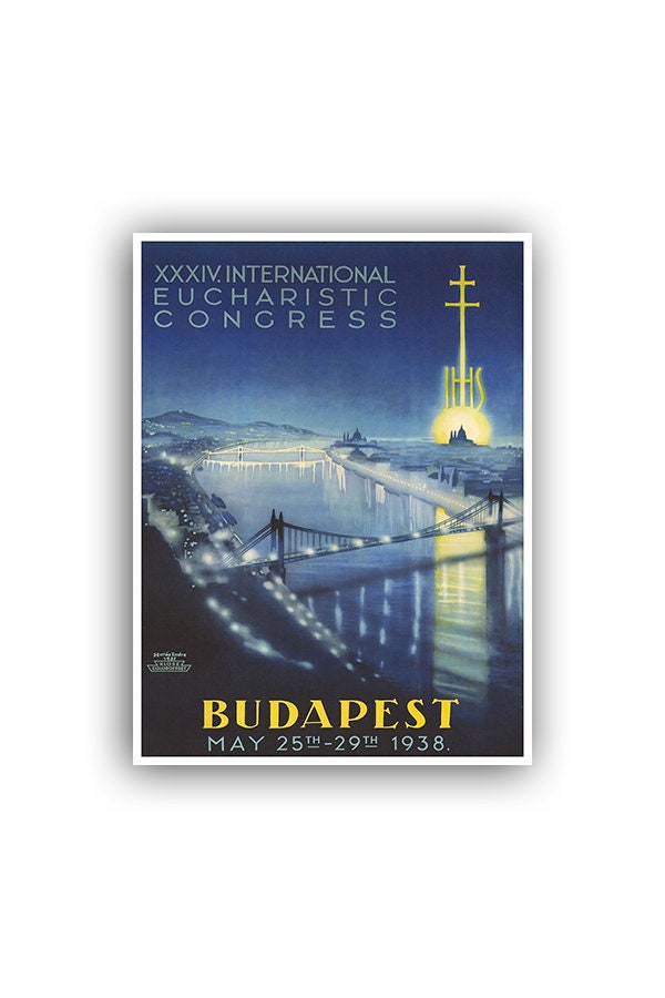 Budapest Hungary Art Travel Poster Vintage Print Retro Gift (XR1572)