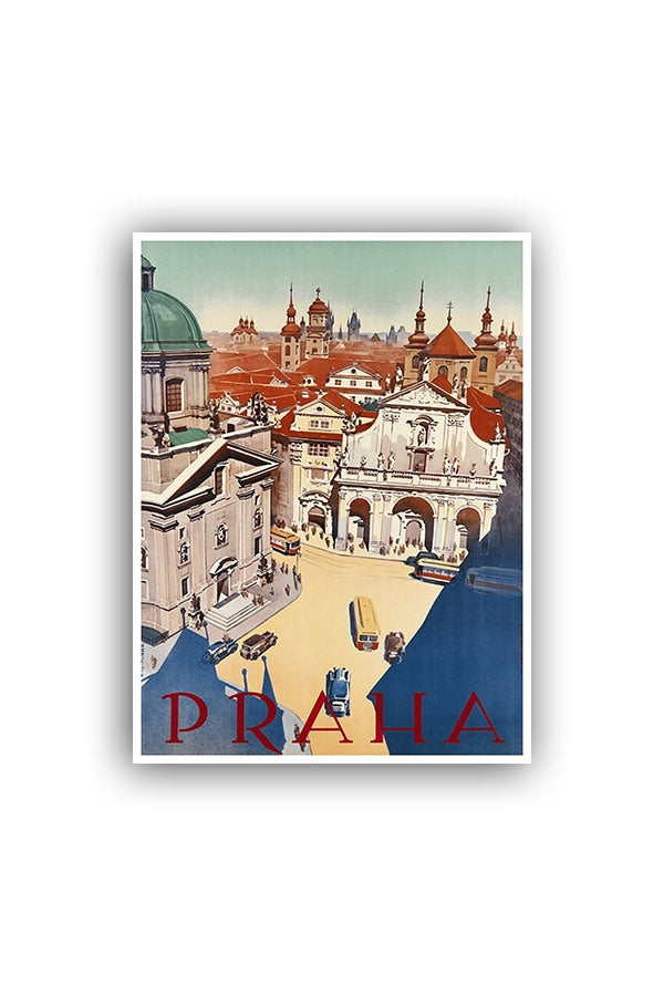 Praha Art Slovakia Travel Poster Home Decor Retro Print (XR774)
