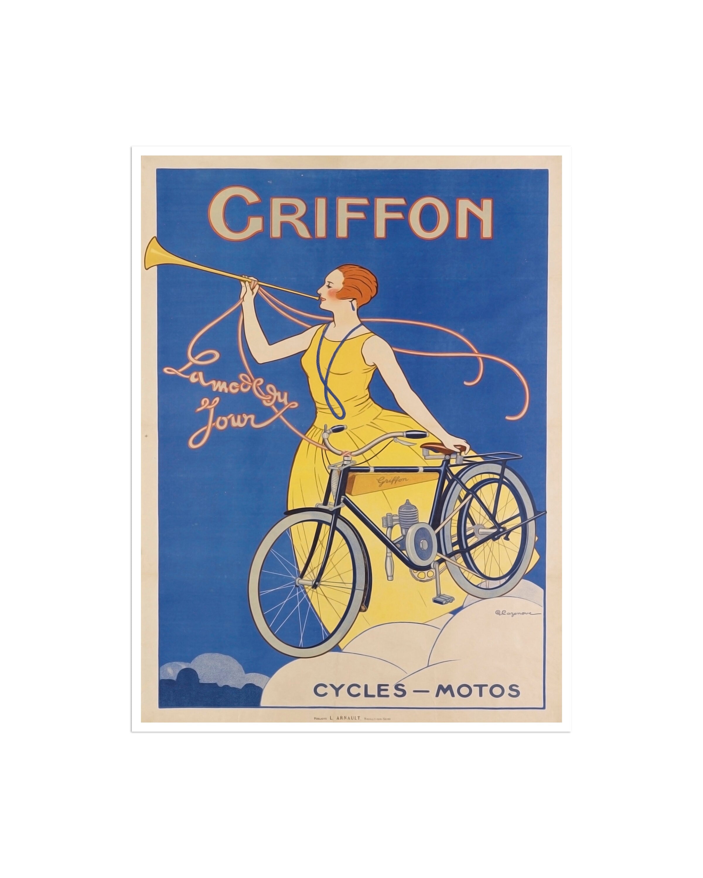 Vintage Bicycling Art Cycling Decor Retro Biking Poster (H532)