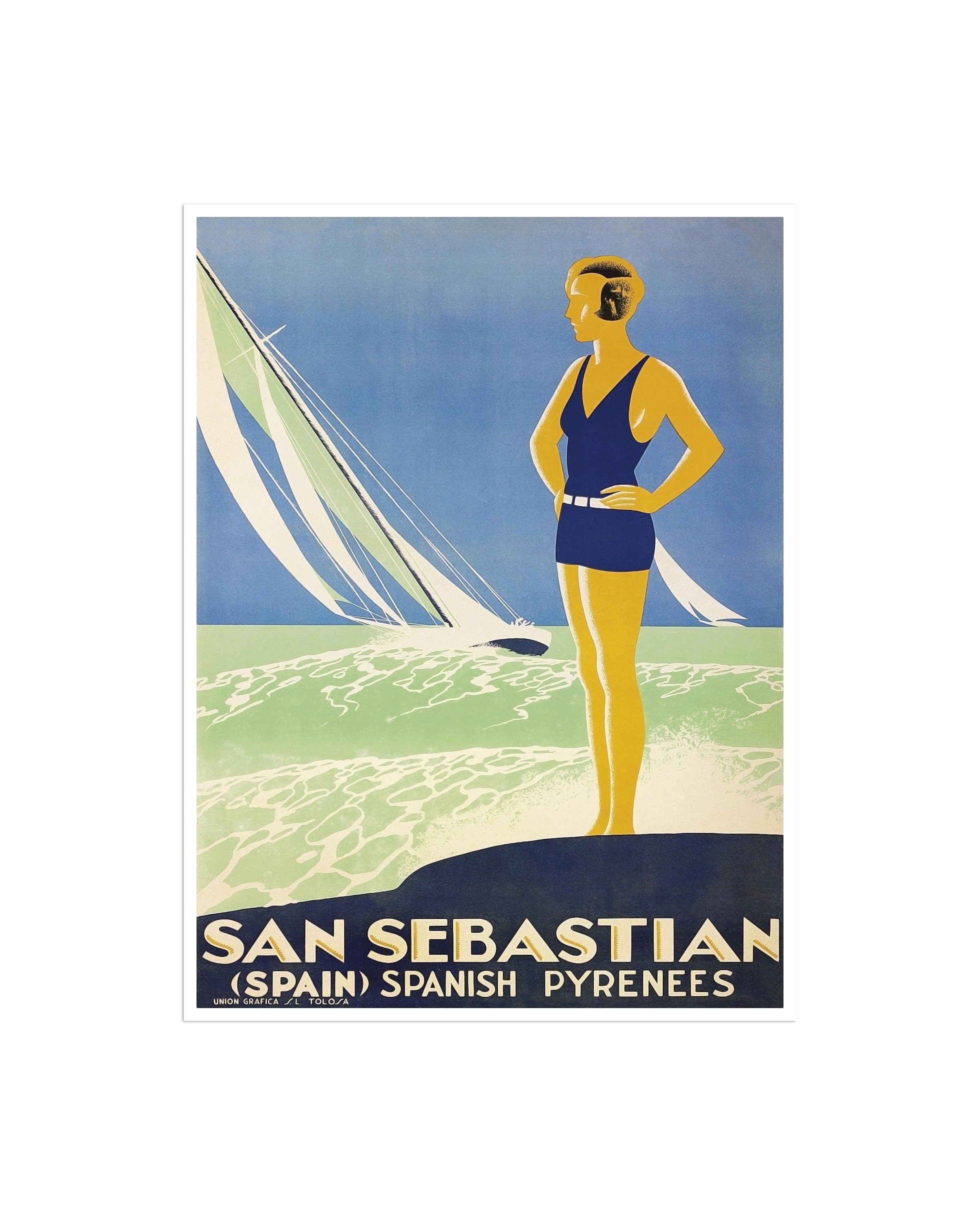 San Sebastian Travel Art Print Spain Vintage Spanish Home Decor Poster (XR1751)