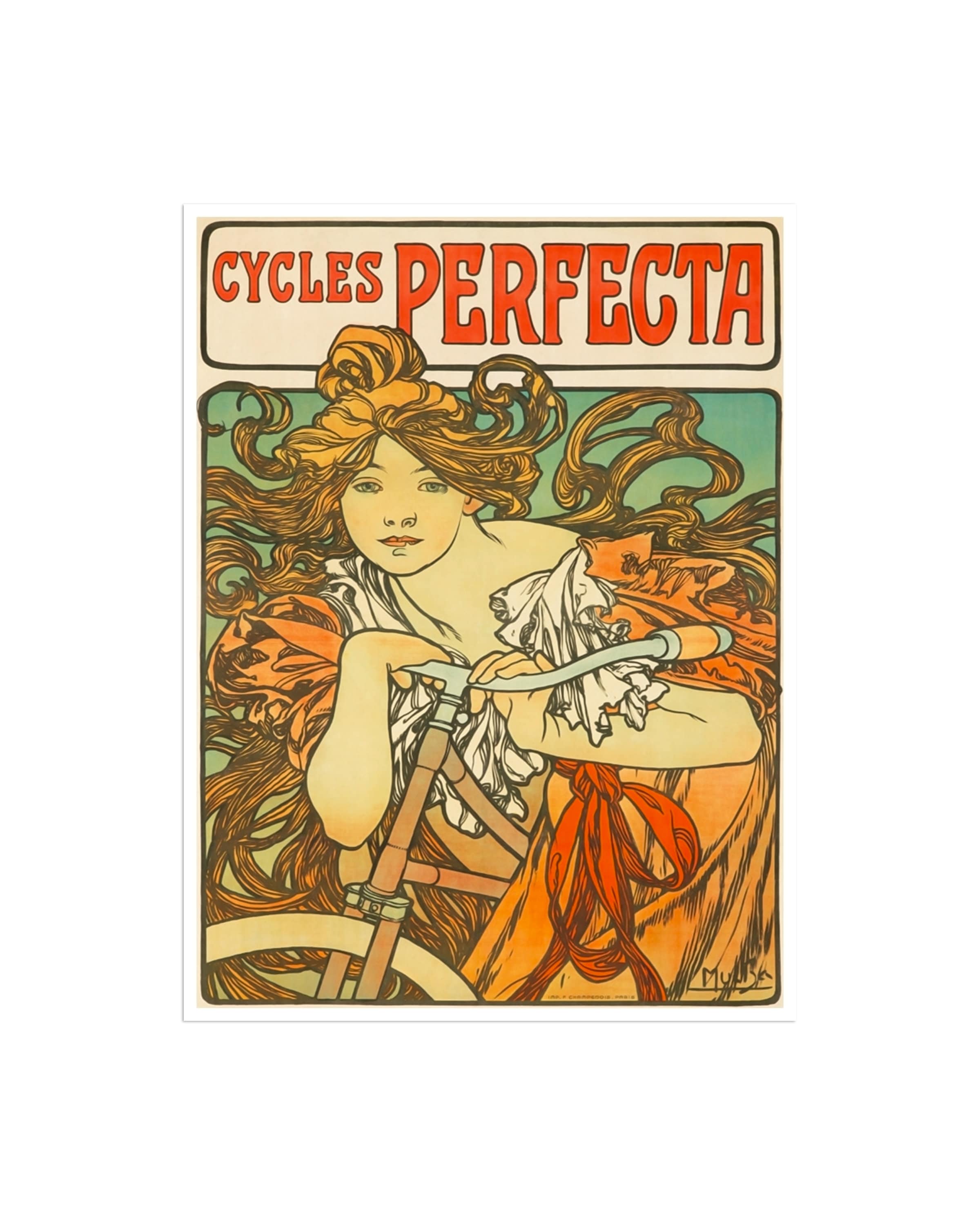 Biking Poster Vintage Cycling Decor Bicycle Art Gift (H524)