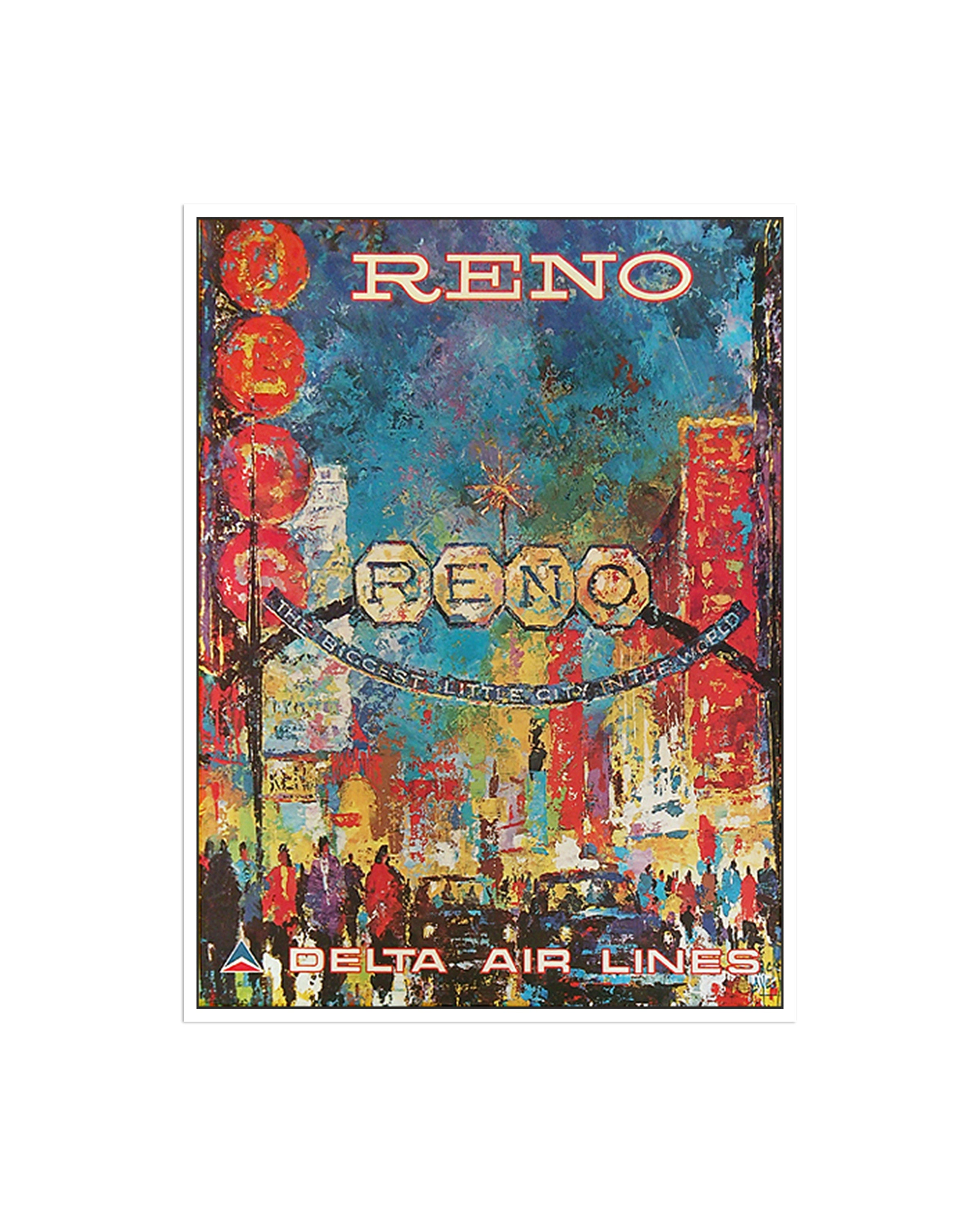 Reno Wall Art Print Nevada Vintage Travel Poster (ZT696)