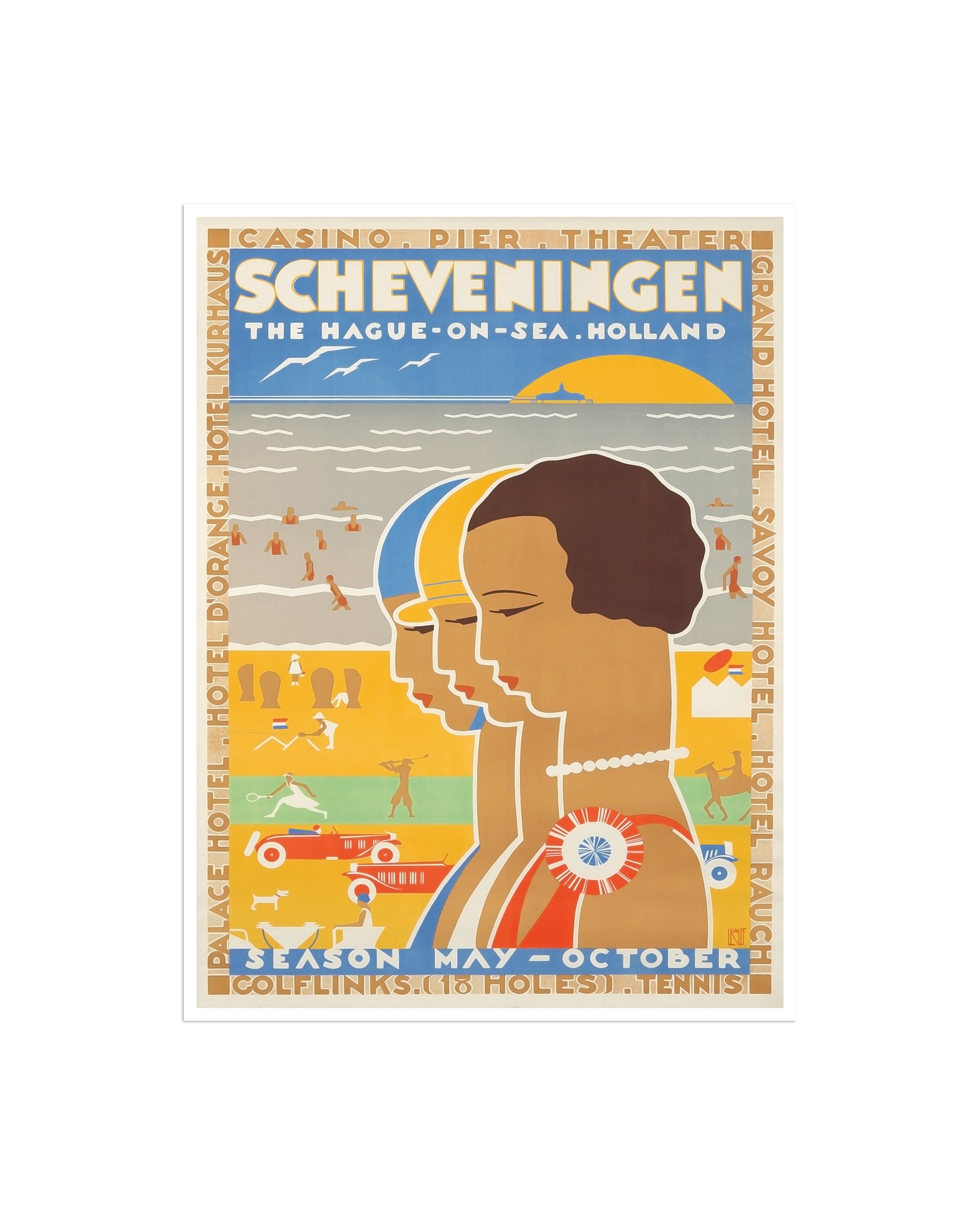 The Hague Travel Poster Holland Netherlands Art Retro Decor Print (H548)