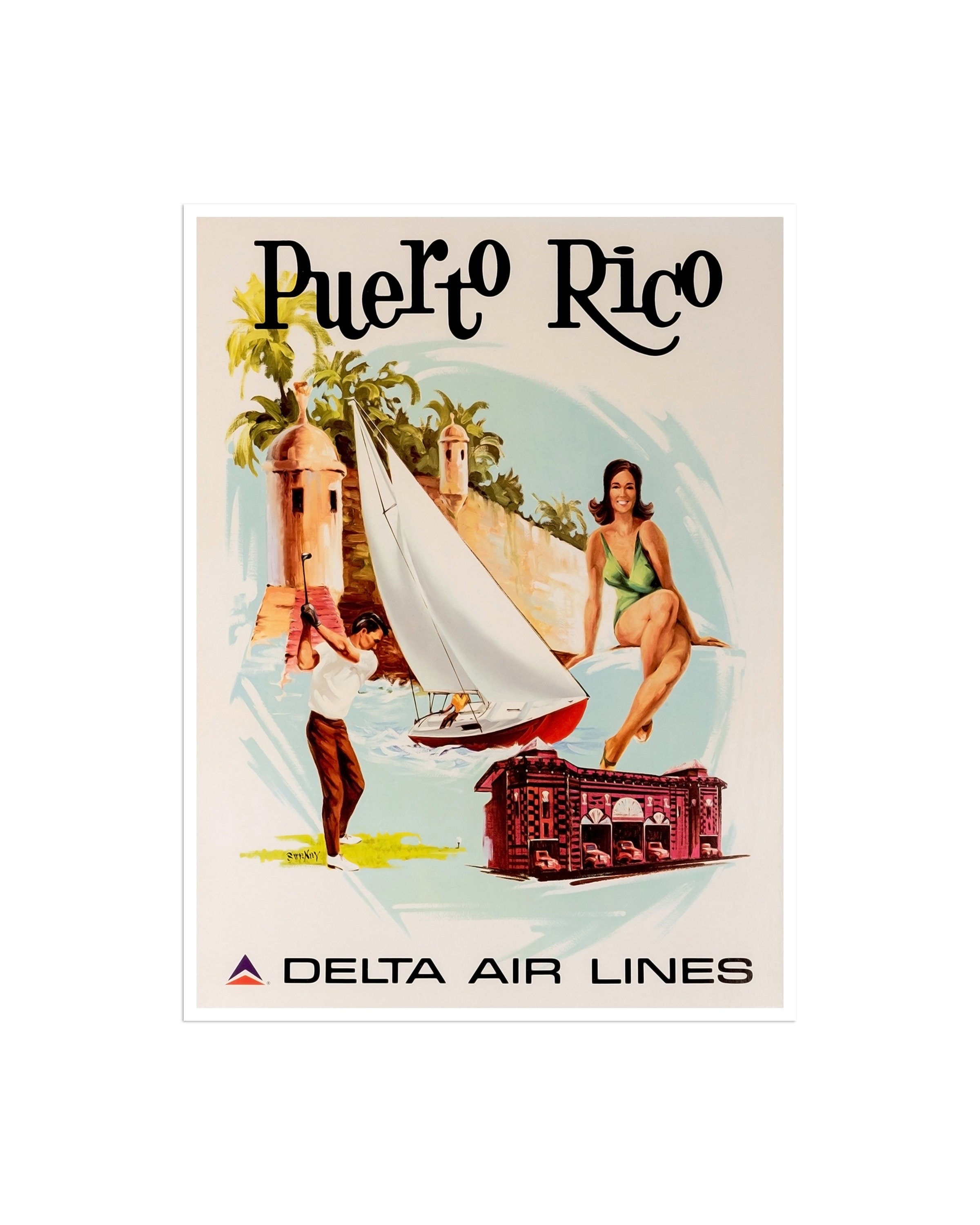 Puerto Rico Vintage Travel Poster Wall Art Print (XR1884)