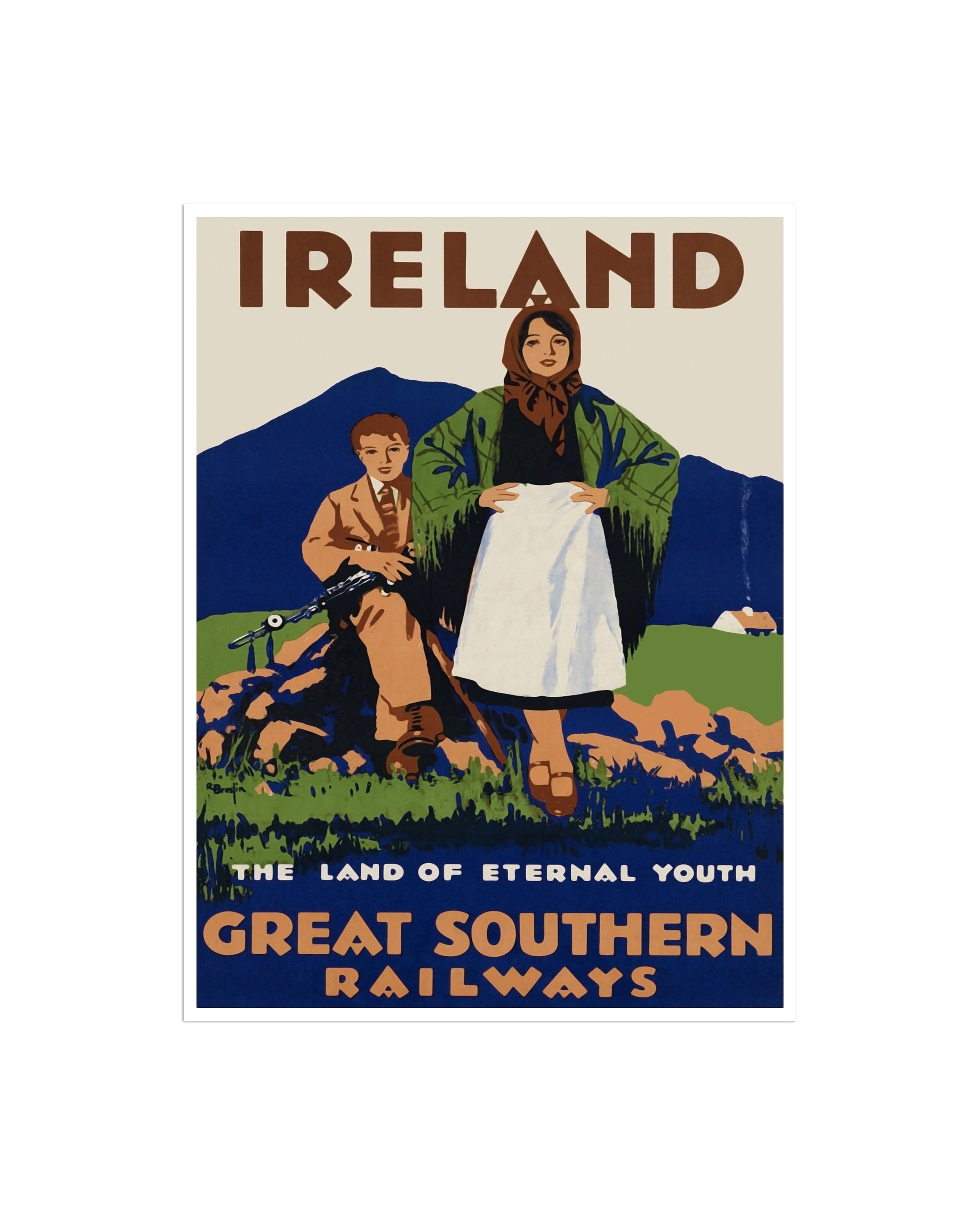 Ireland Art Print Travel Poster Irish Home Decor (ZT264)