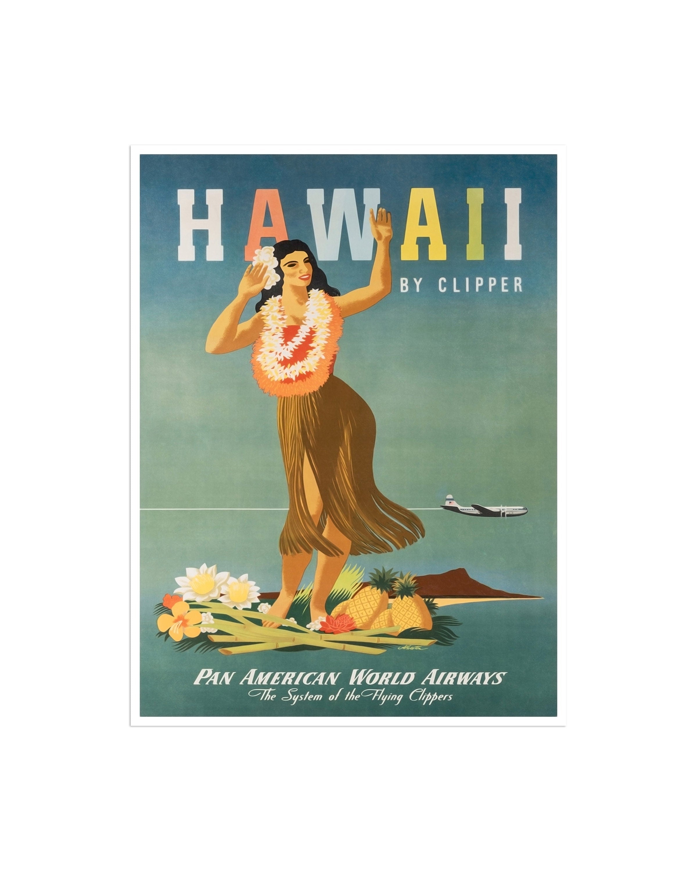 Hawaii Travel Poster Retro Art Tourism Print (XR2068)