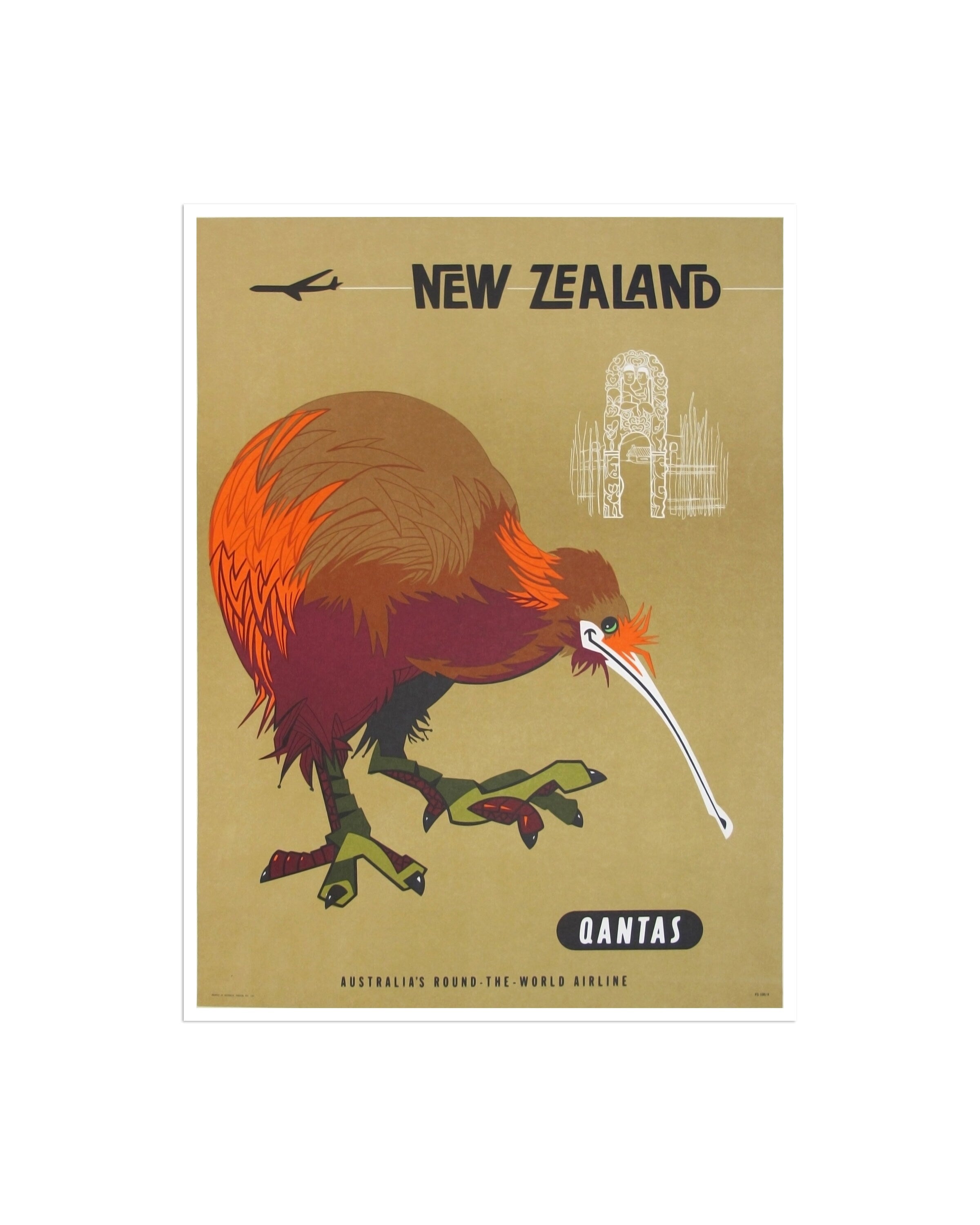 New Zealand Travel Poster Art Print Retro (XR1739)