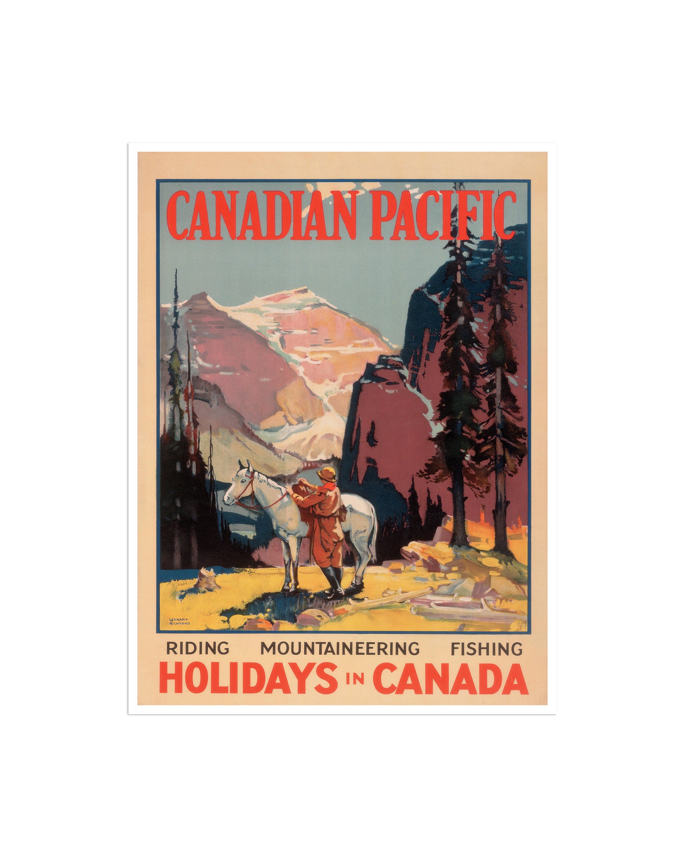 Canada Fishing Poster Art Hunting Print Sports Decor (H618)