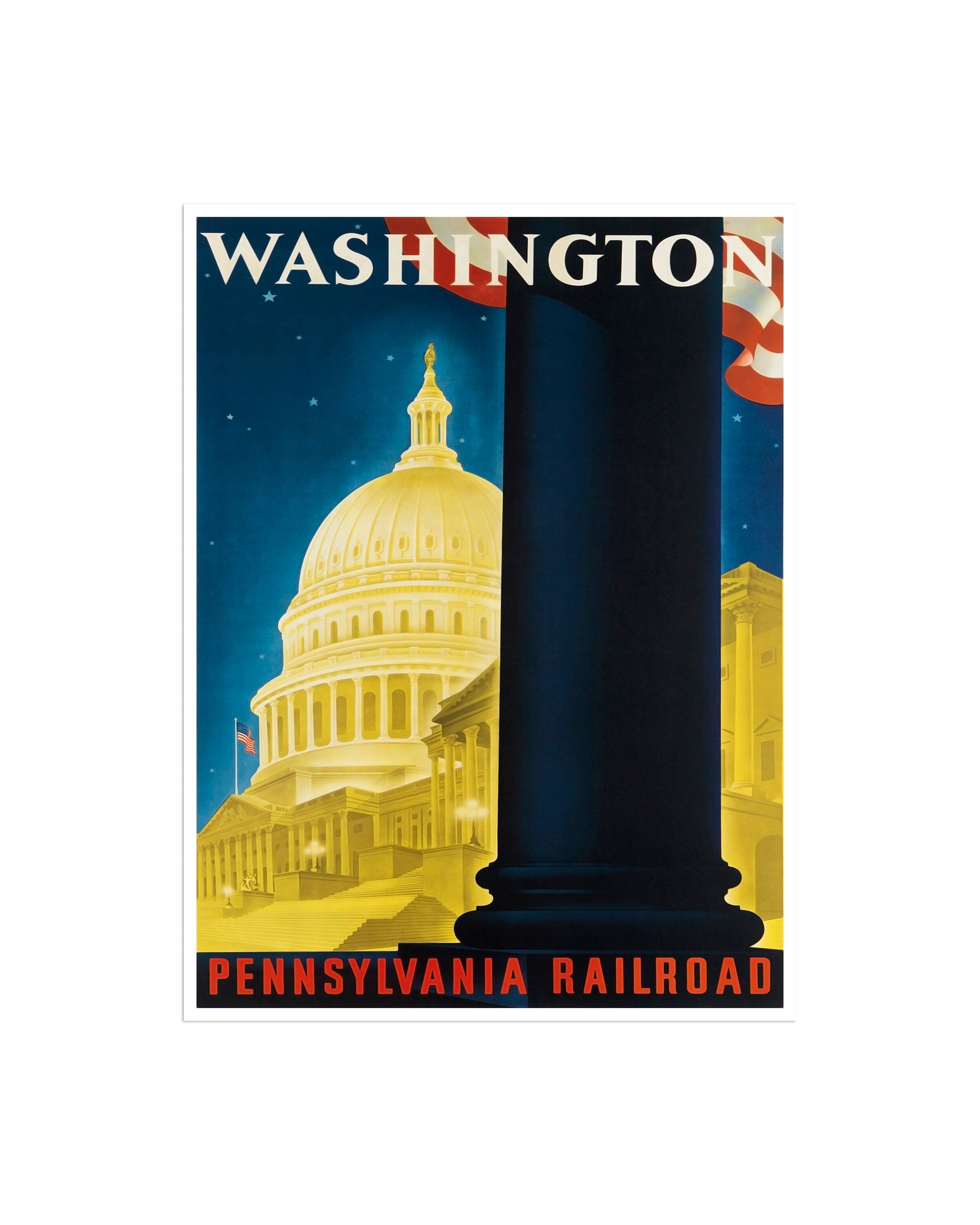 Retro Poster Washington D.C. Decor Art Travel Poster Wall Art Print (XR1754)