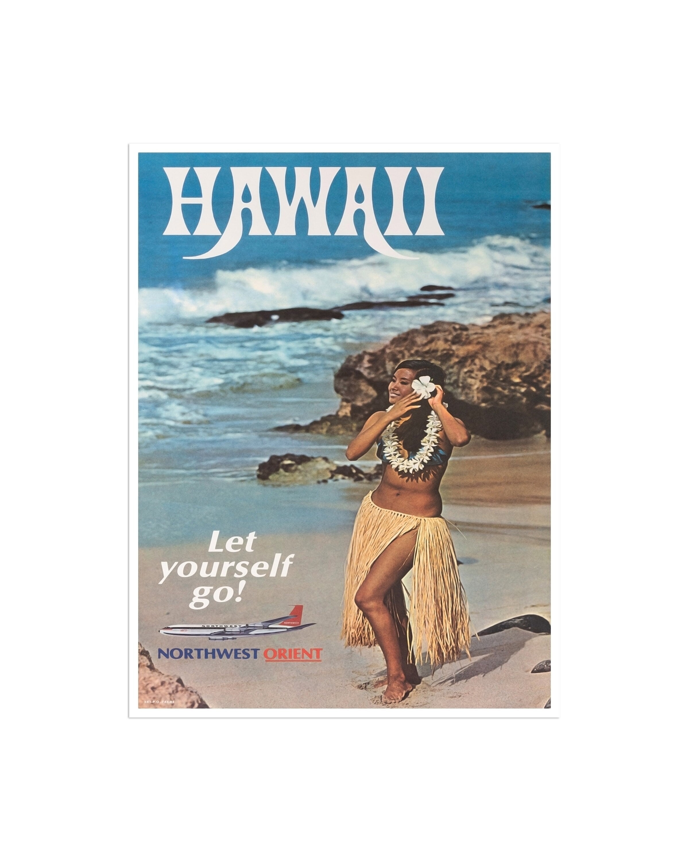 Vintage Hawaii Travel Poster Decor Surfing Art Retro Decor Print (H555)