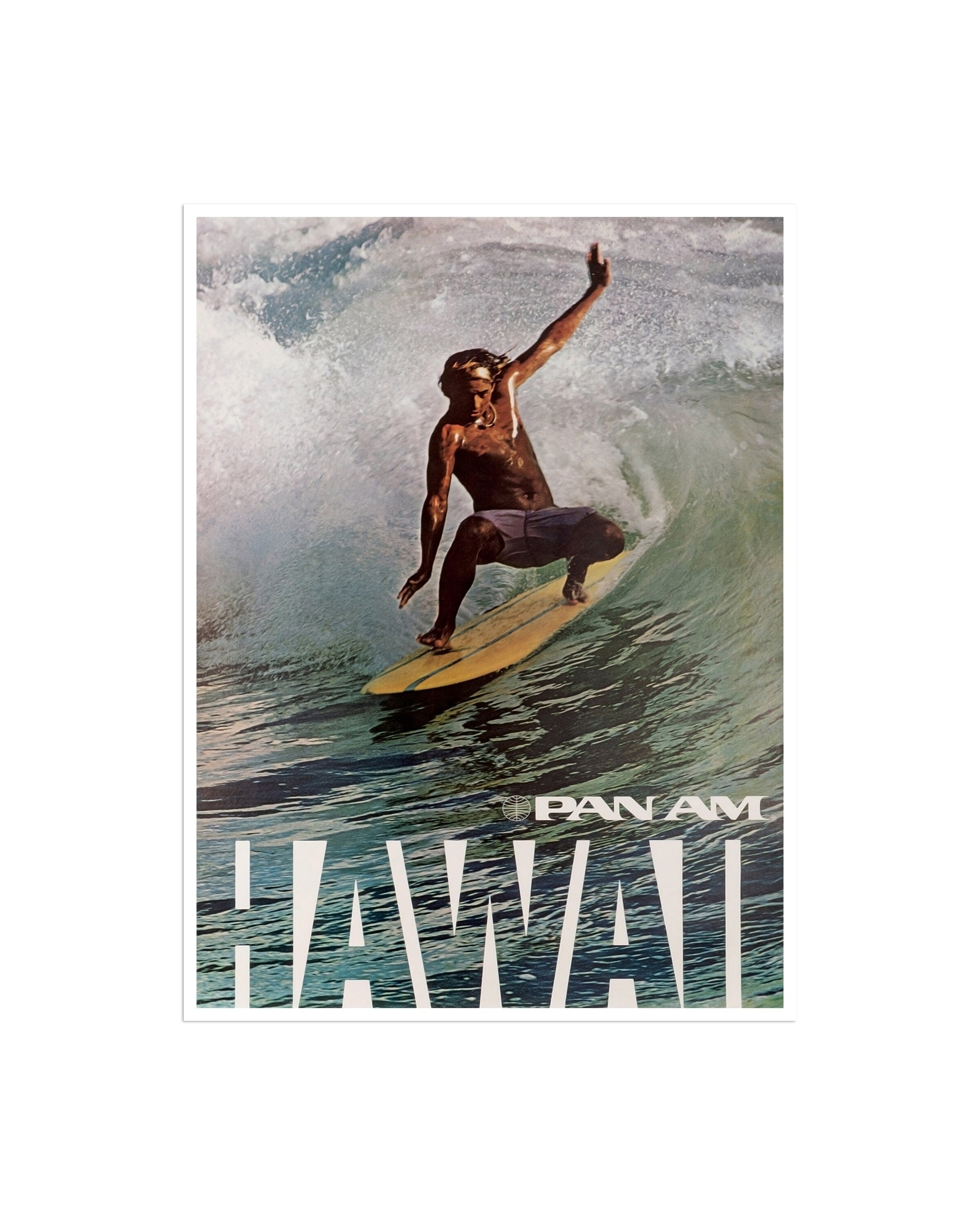 Hawaii Travel Decor Surfing Poster Art Retro Decor Print (H562)