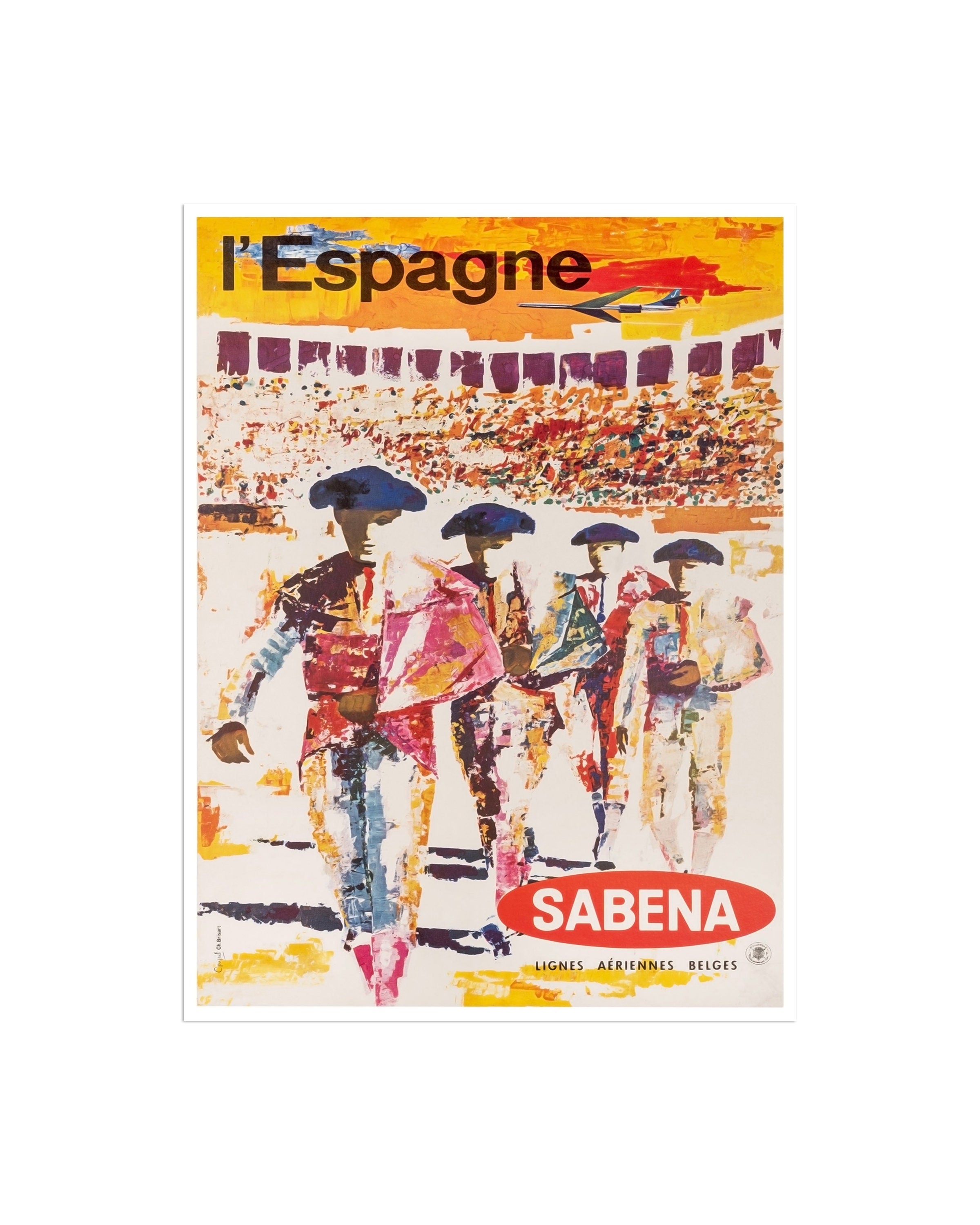 Spain Travel Poster Bull Fighters Vintage Art Print (XR1863)