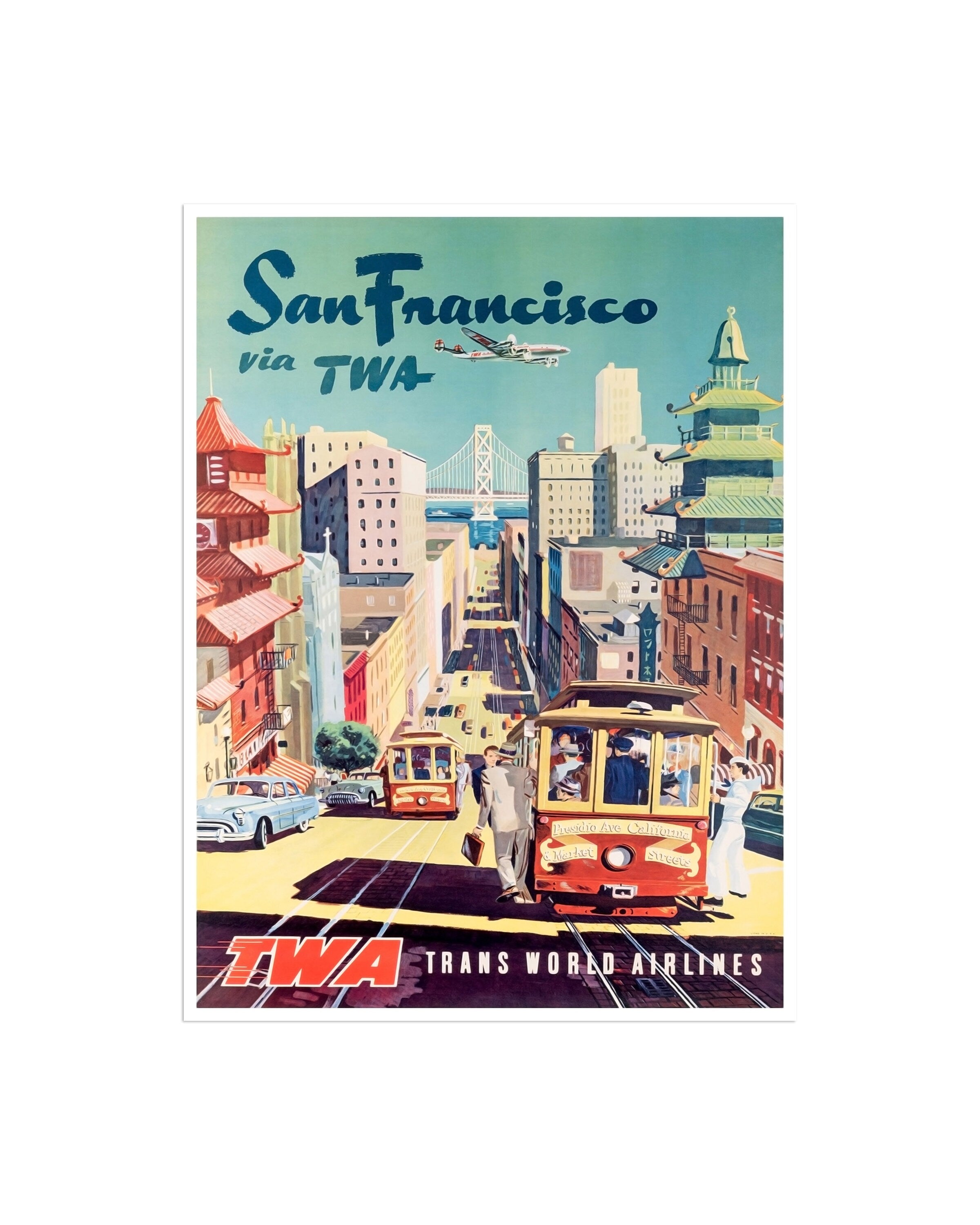 San Francisco Poster Art Travel California Home Decor Print (XR2166)