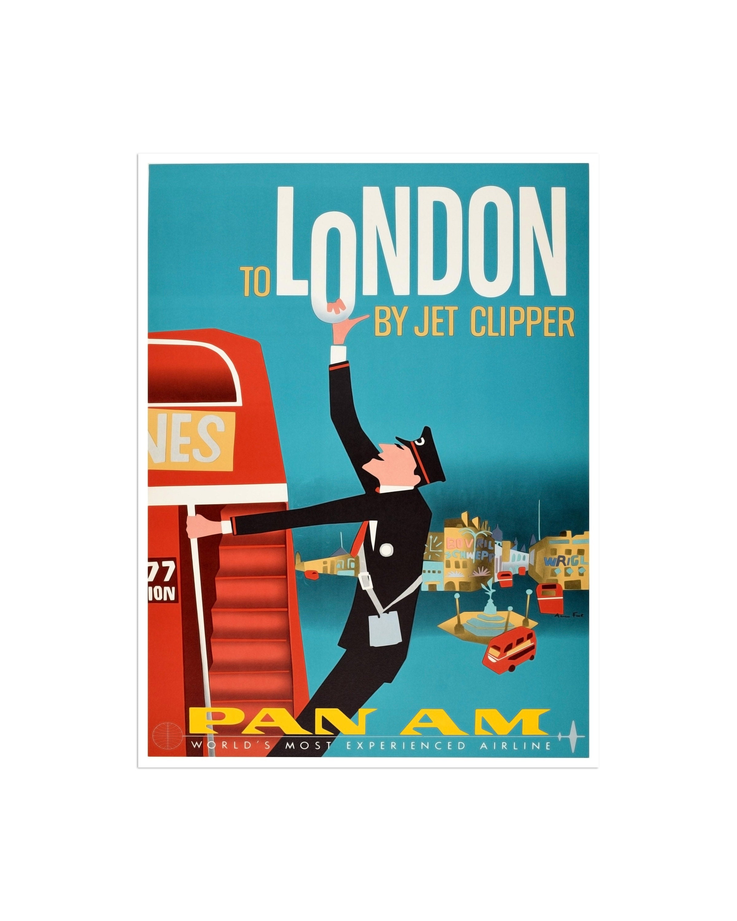 London Travel Poster Vintage Tourism Ad (XR1964)