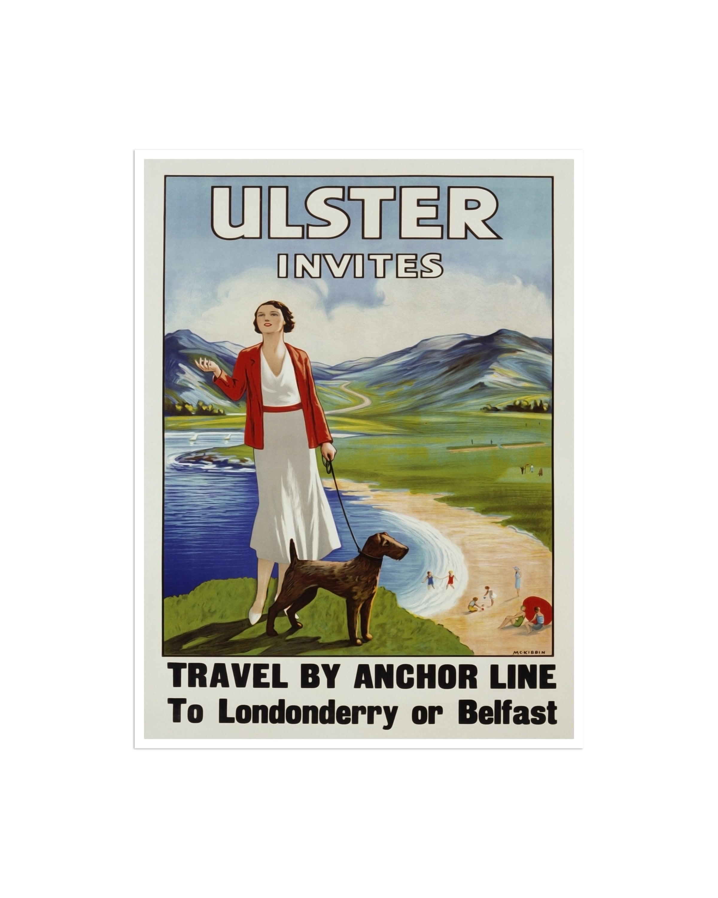 Ireland Retro Art Ulster Travel Decor Poster Wall Art Print (H582)