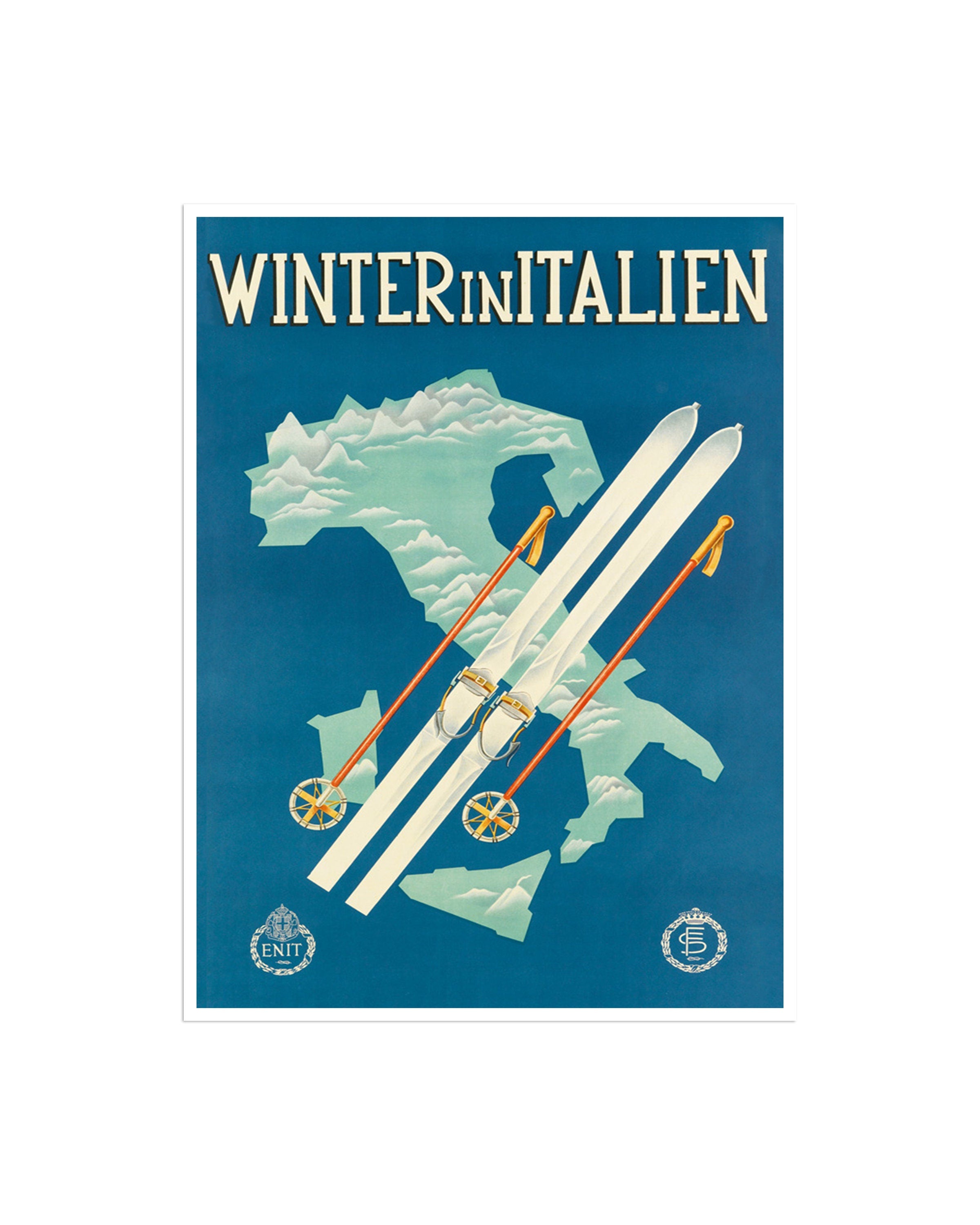 Ski Poster Italy Sports Art Retro Decor Vintage Print (H662)