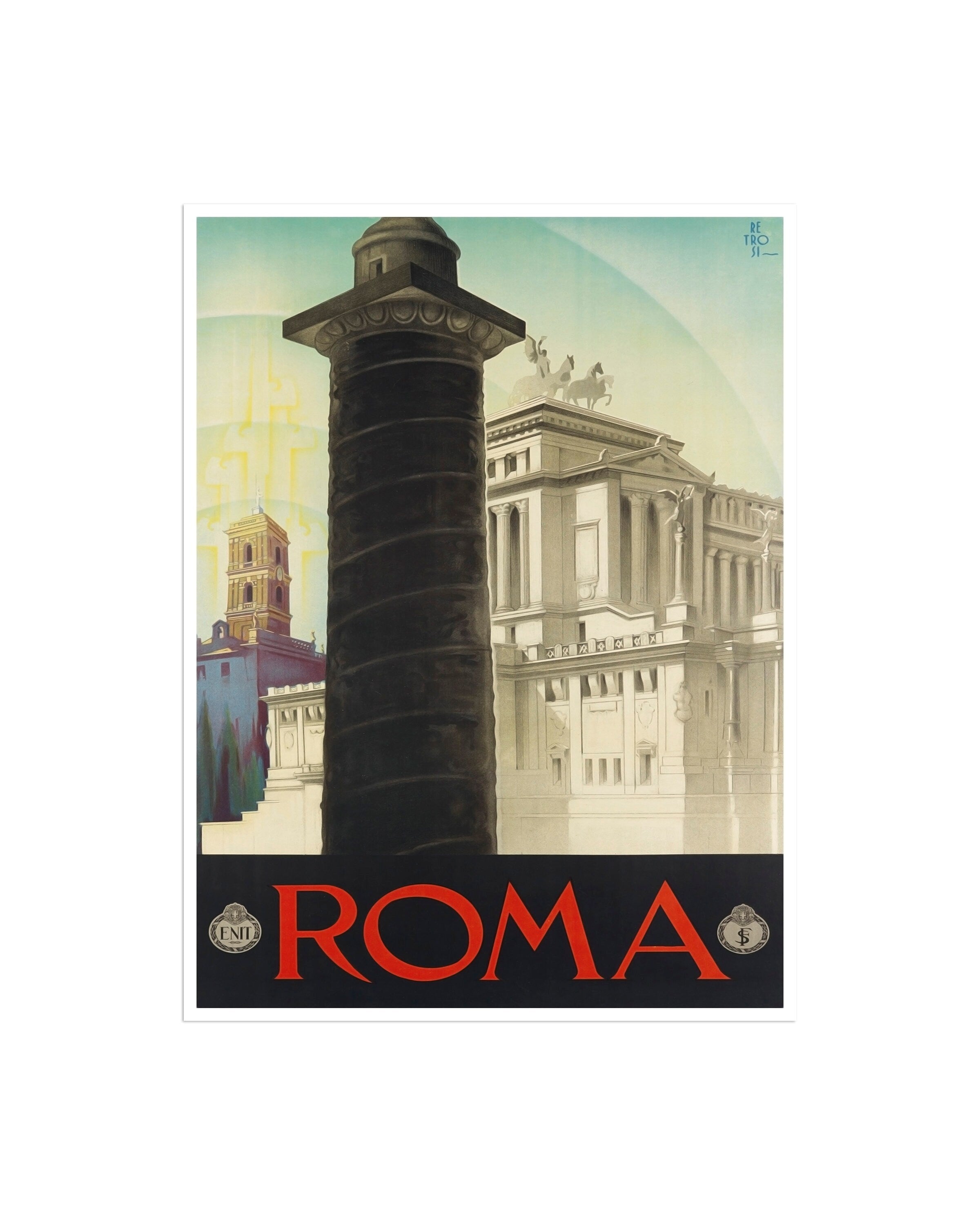 Rome Travel Art Poster Italy Print Vintage Home Decor (XR2167)