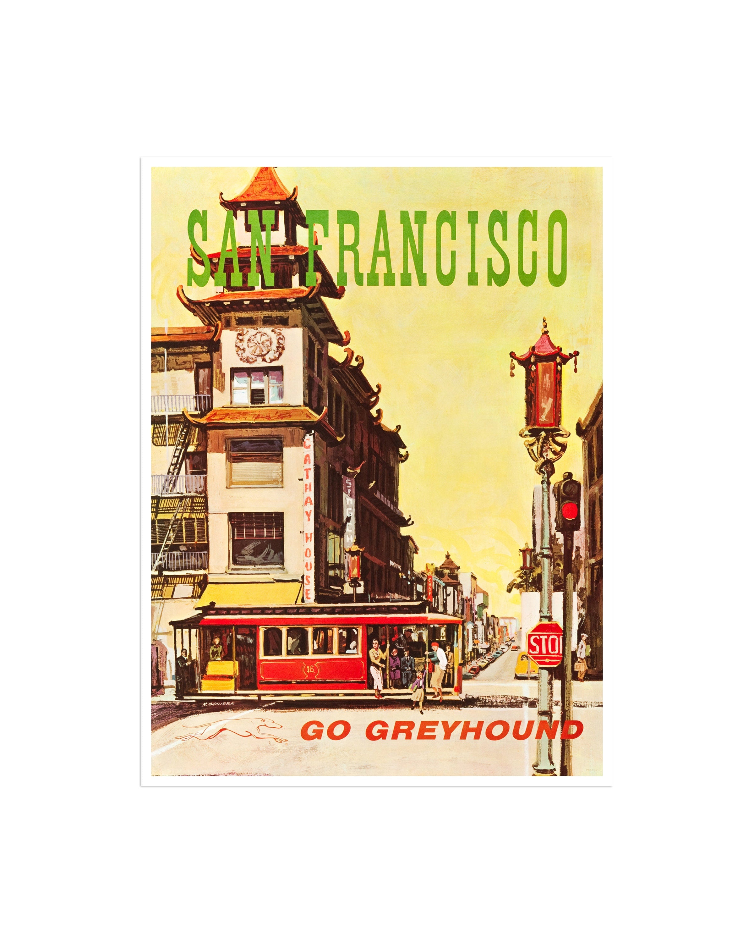San Francisco Poster Art Travel California Home Decor Print (XR2336)