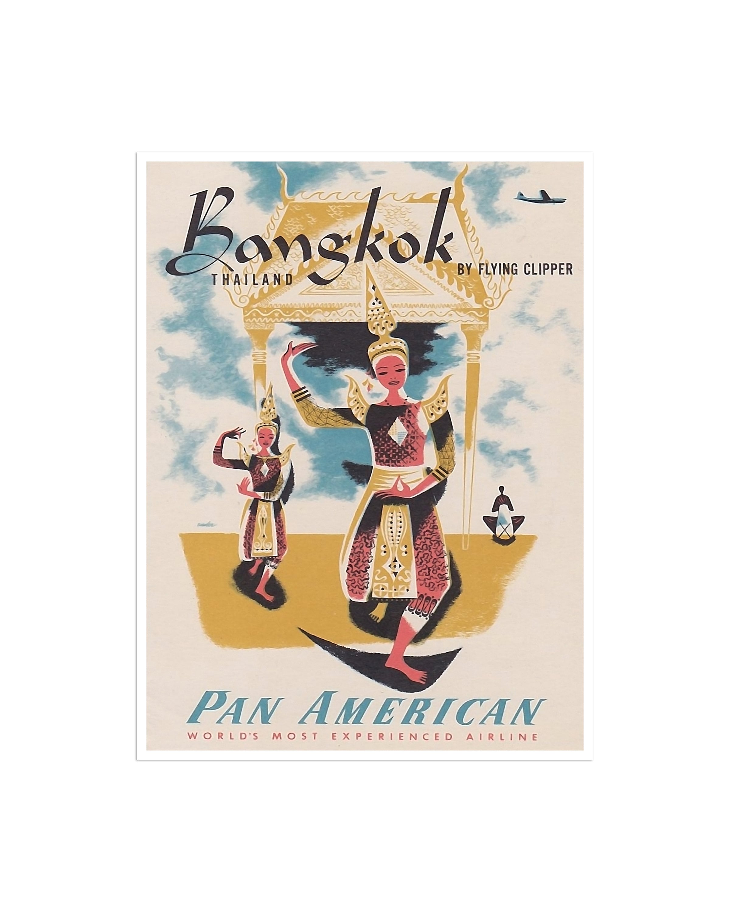 Bangkok Art Thailand Poster Travel Print Vintage Thai Home Decor (XR1441)