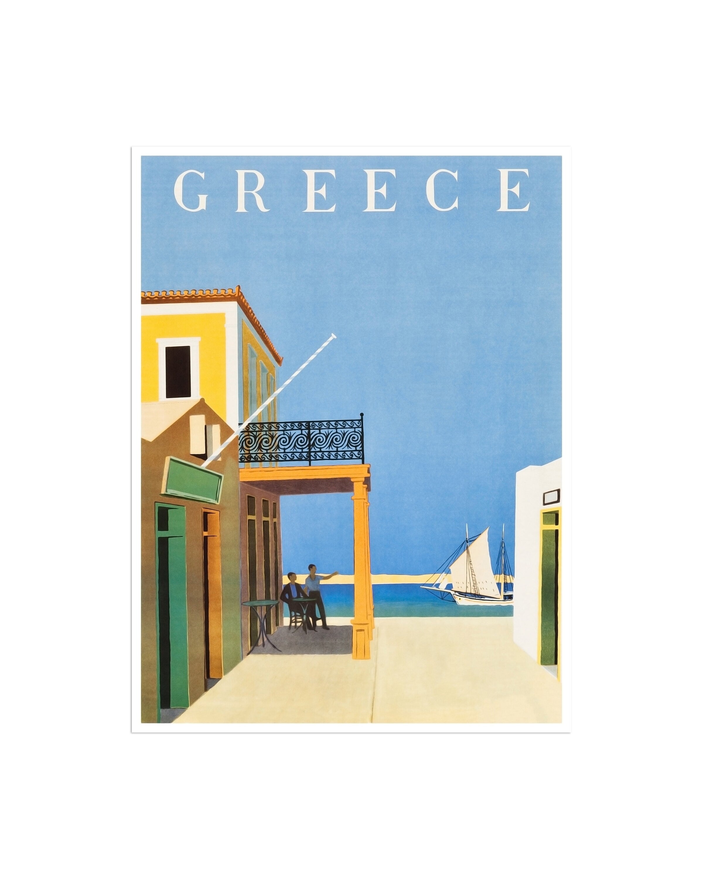 Greece Art Vintage Travel Poster Print Home Wall Greek Decor (XR2365)
