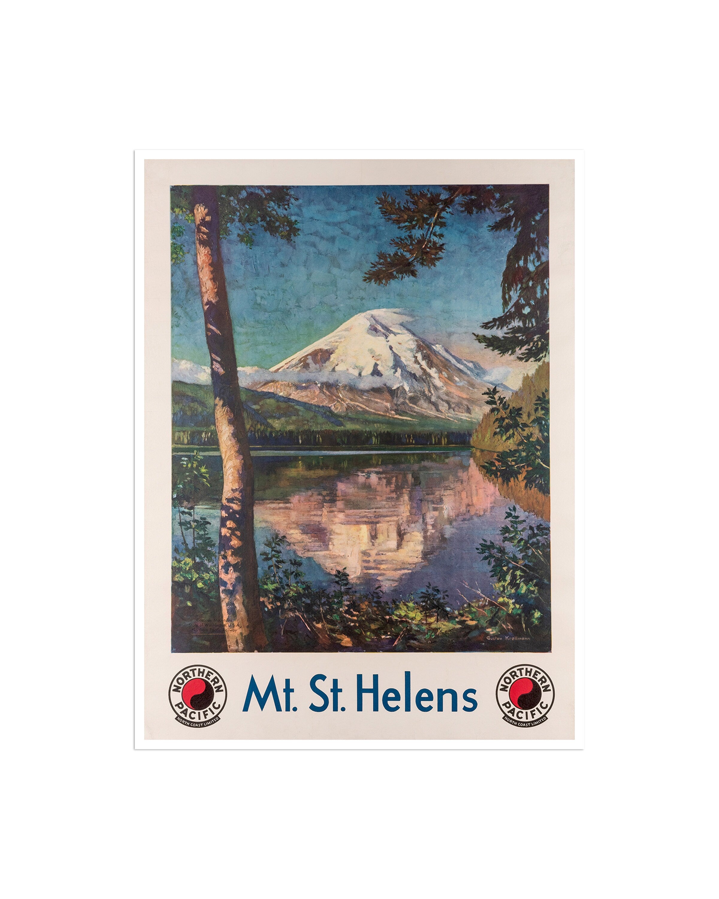 Mount St Helens Travel Art Poster America Print Home Decor (XR2405)