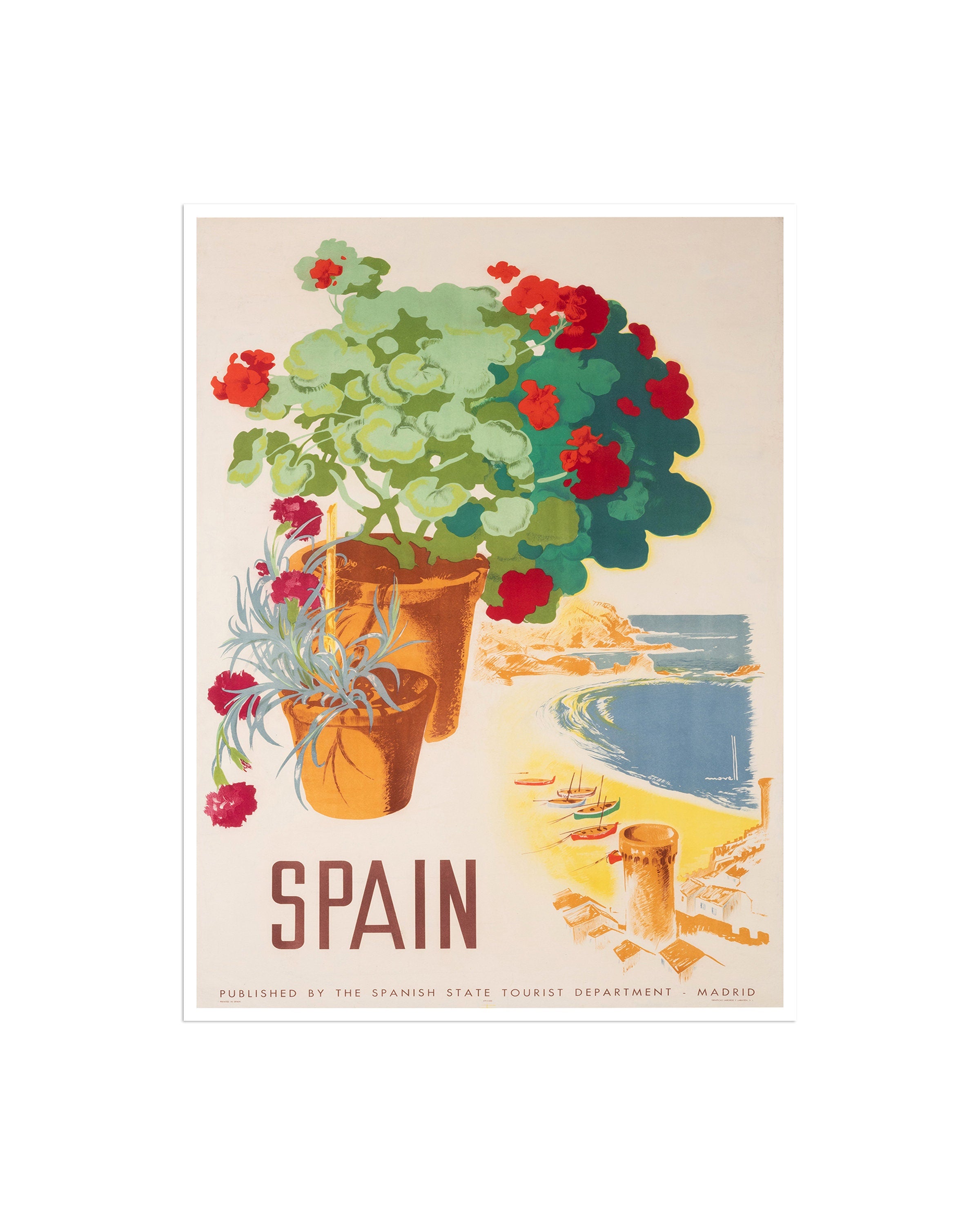 Madrid Travel Poster Spain Art Print Spanish Vintage Home Decor (XR2066)