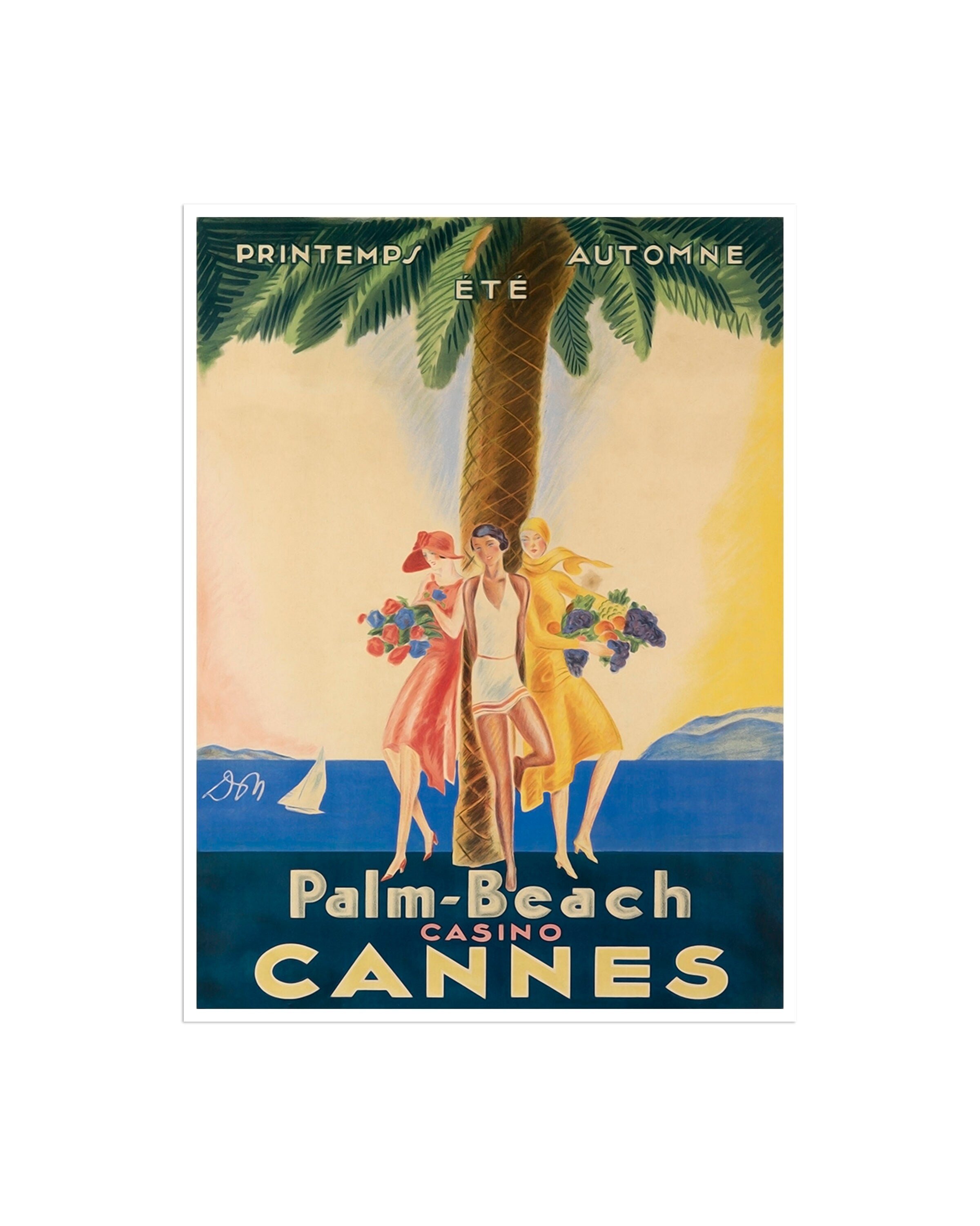 Travel Art Cannes France Poster Sports Retro Decor Vintage Print (H597)