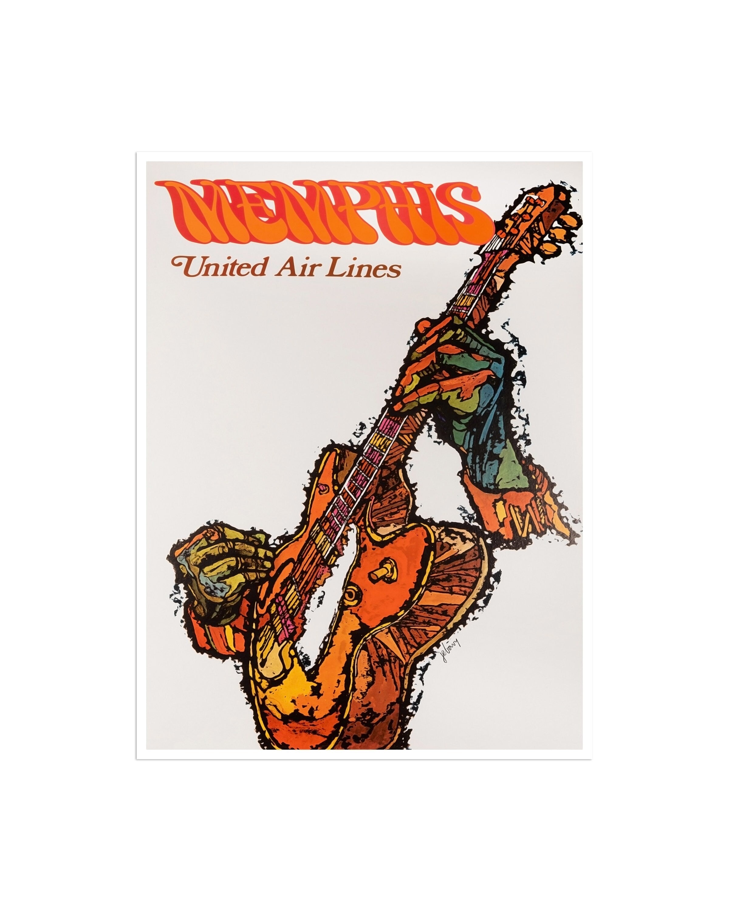 Memphis Poster Tennessee Art Wall Decor Retro Travel Sign (XR1792)