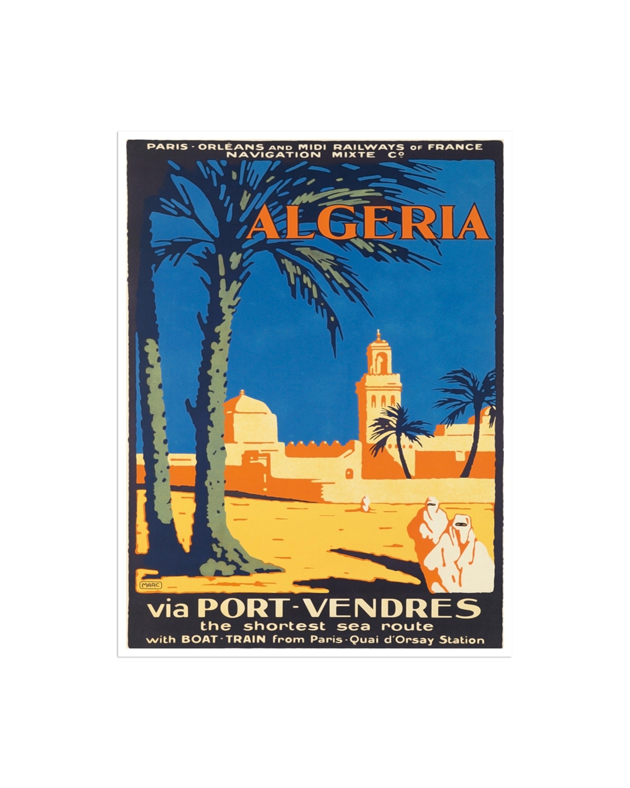 Travel Poster Algeria Art Home Decor Print (XR1591)