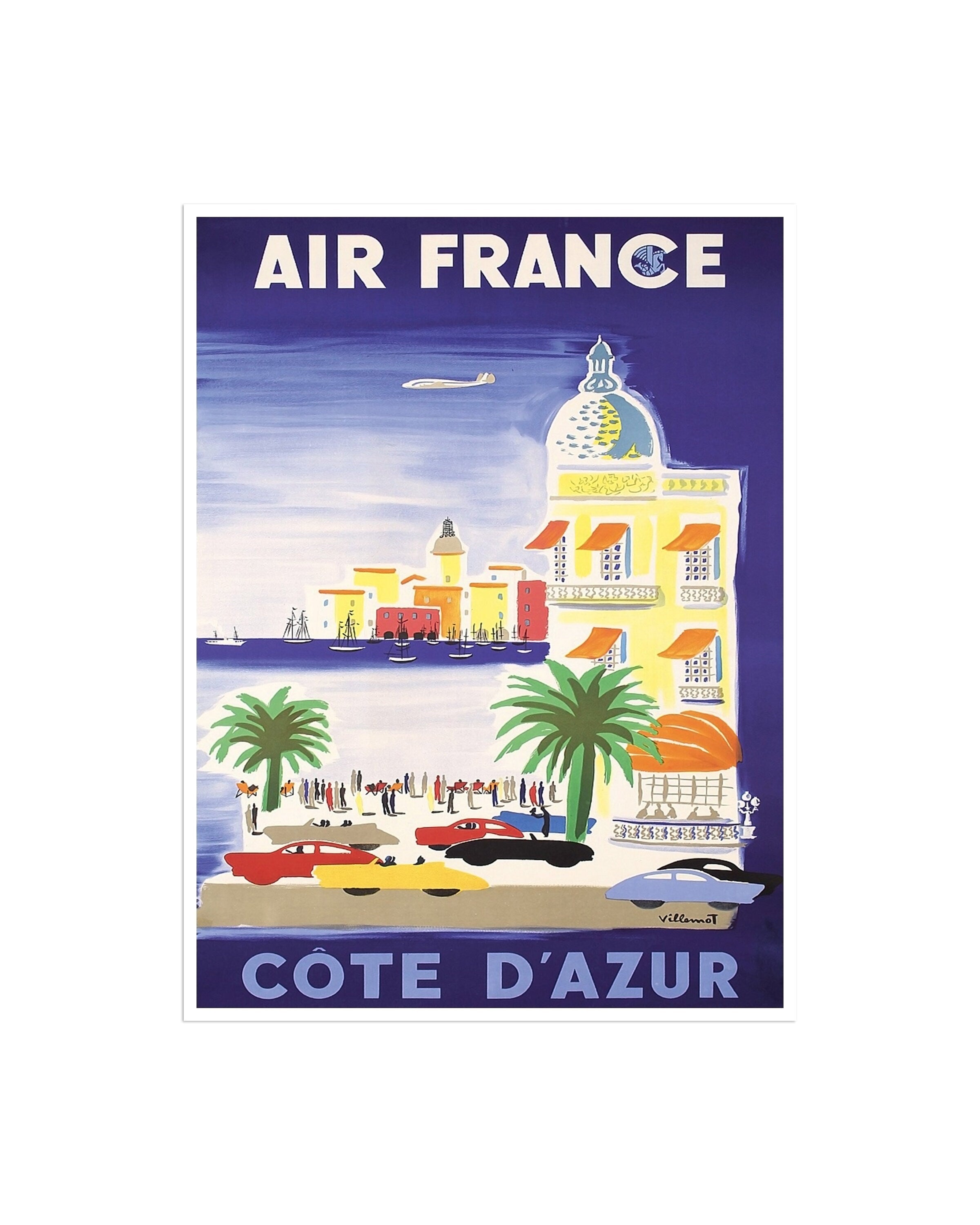 Travel Poster France Cote D'Azur French Riviera Art Print Vintage Home Decor (XR1563)