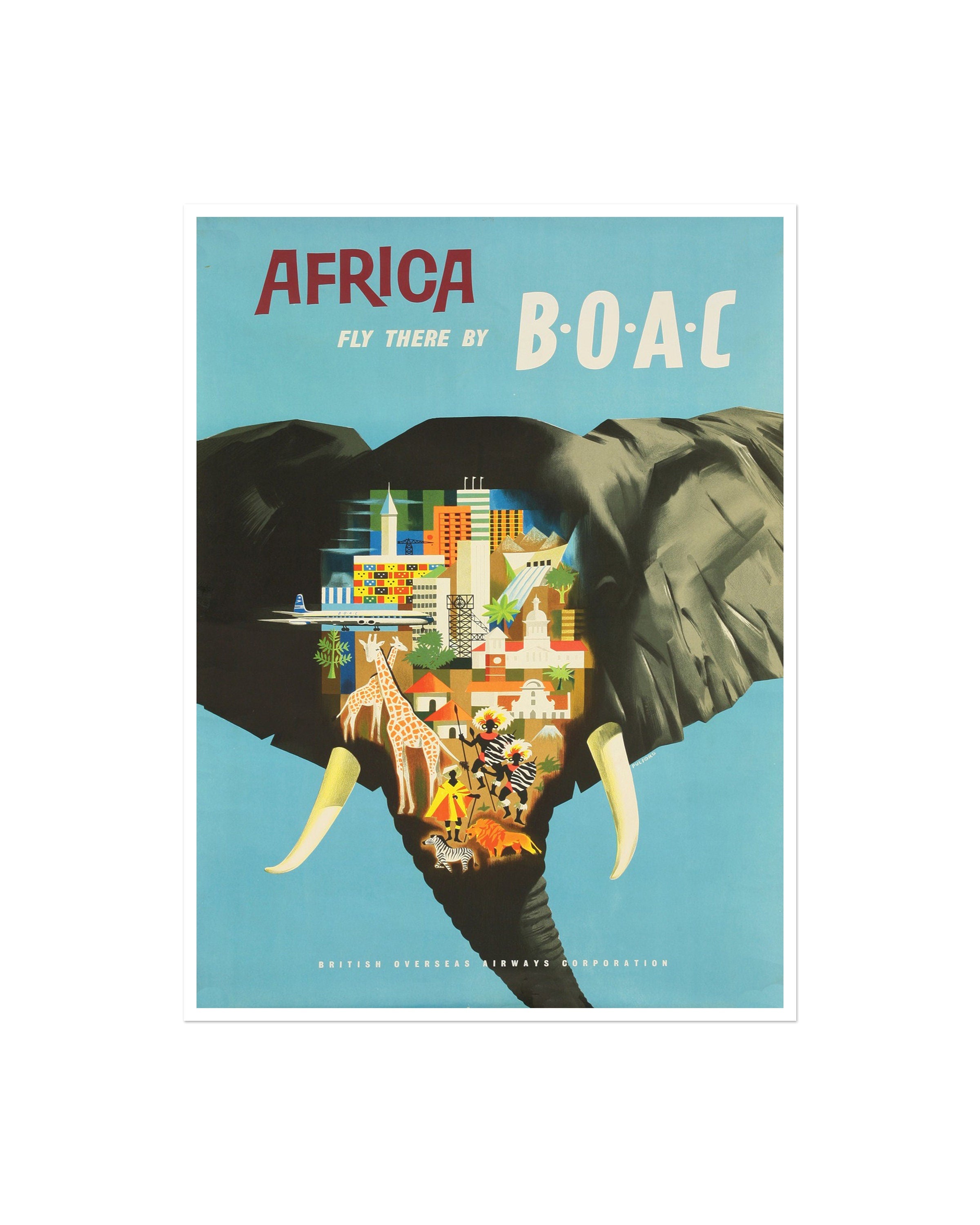 Travel Poster Africa Wall Art Print (XR983)