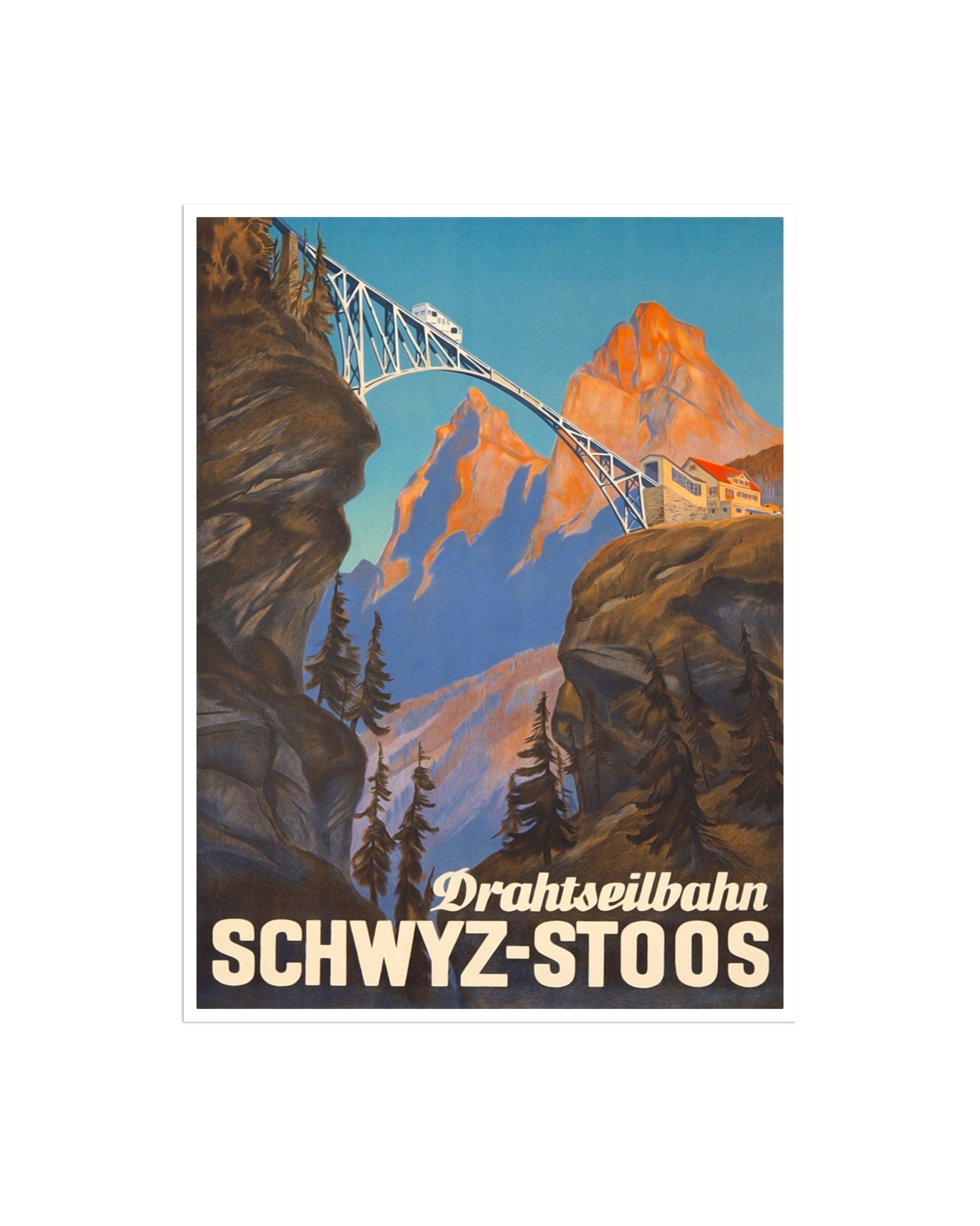 Drahtseilbahn Art Germany Travel Poster Sign Wall Decor German Print (XR2049)
