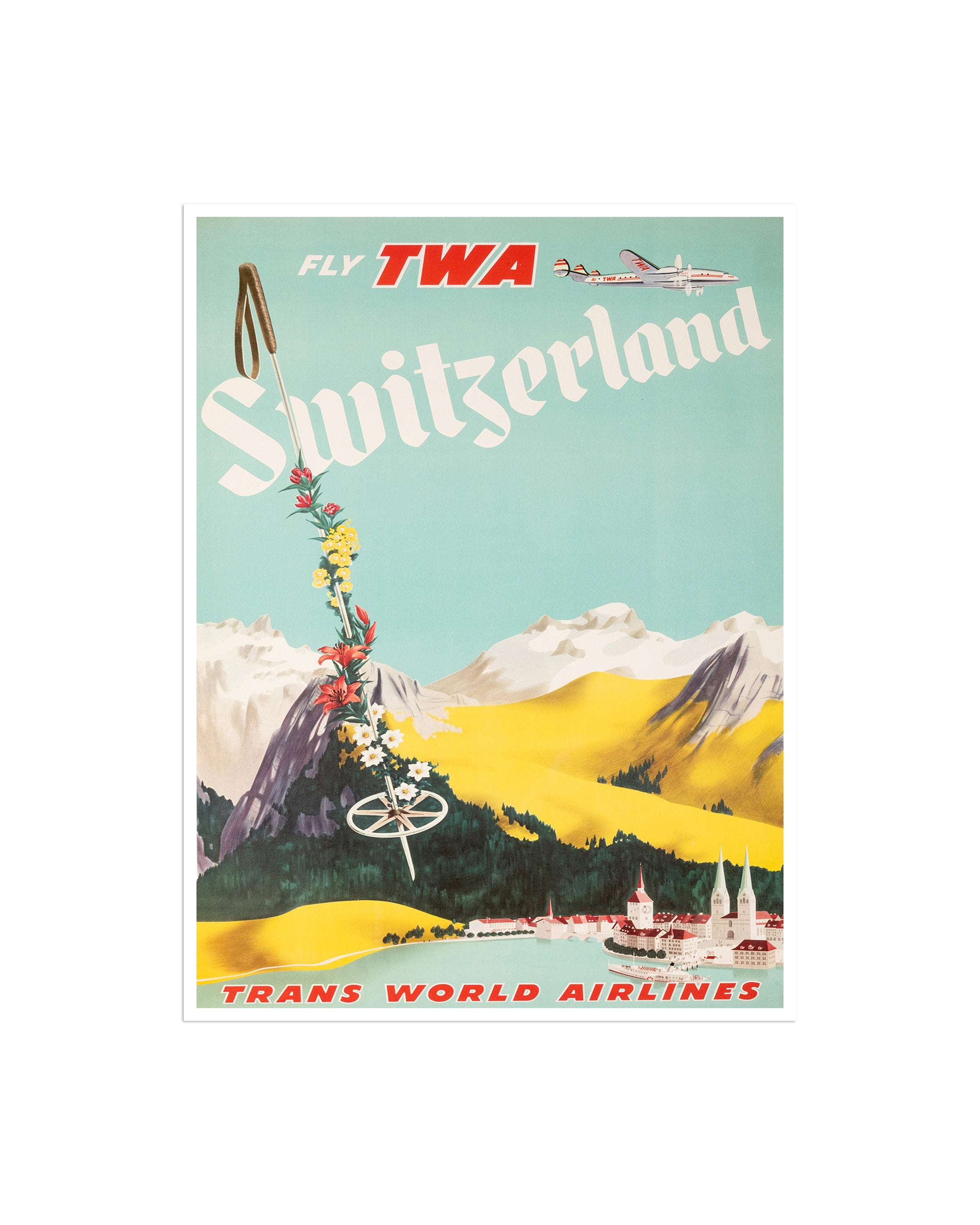 Switzerland Travel Art Print Vintage Swiss Home Decor Poster (XR2444)