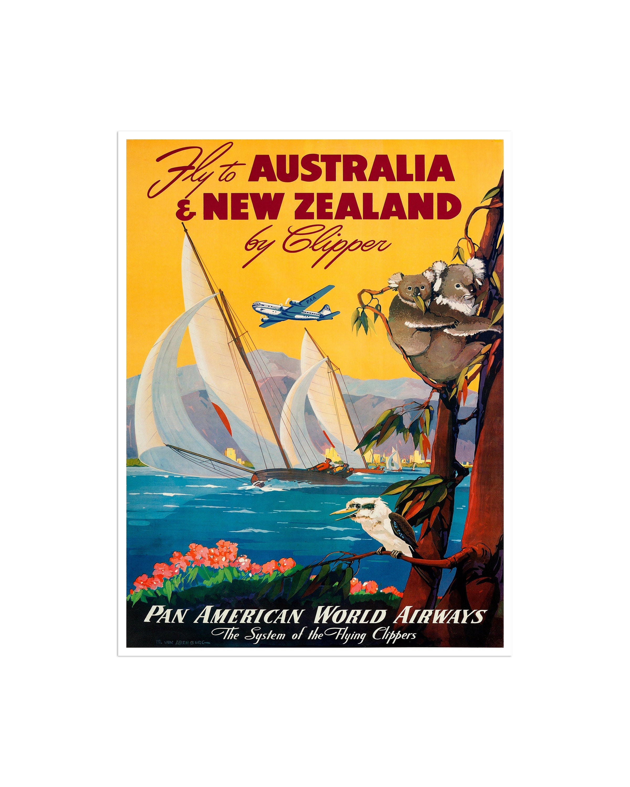 New Zealand Art Australia Travel Poster Print Home Decor (XR2445)