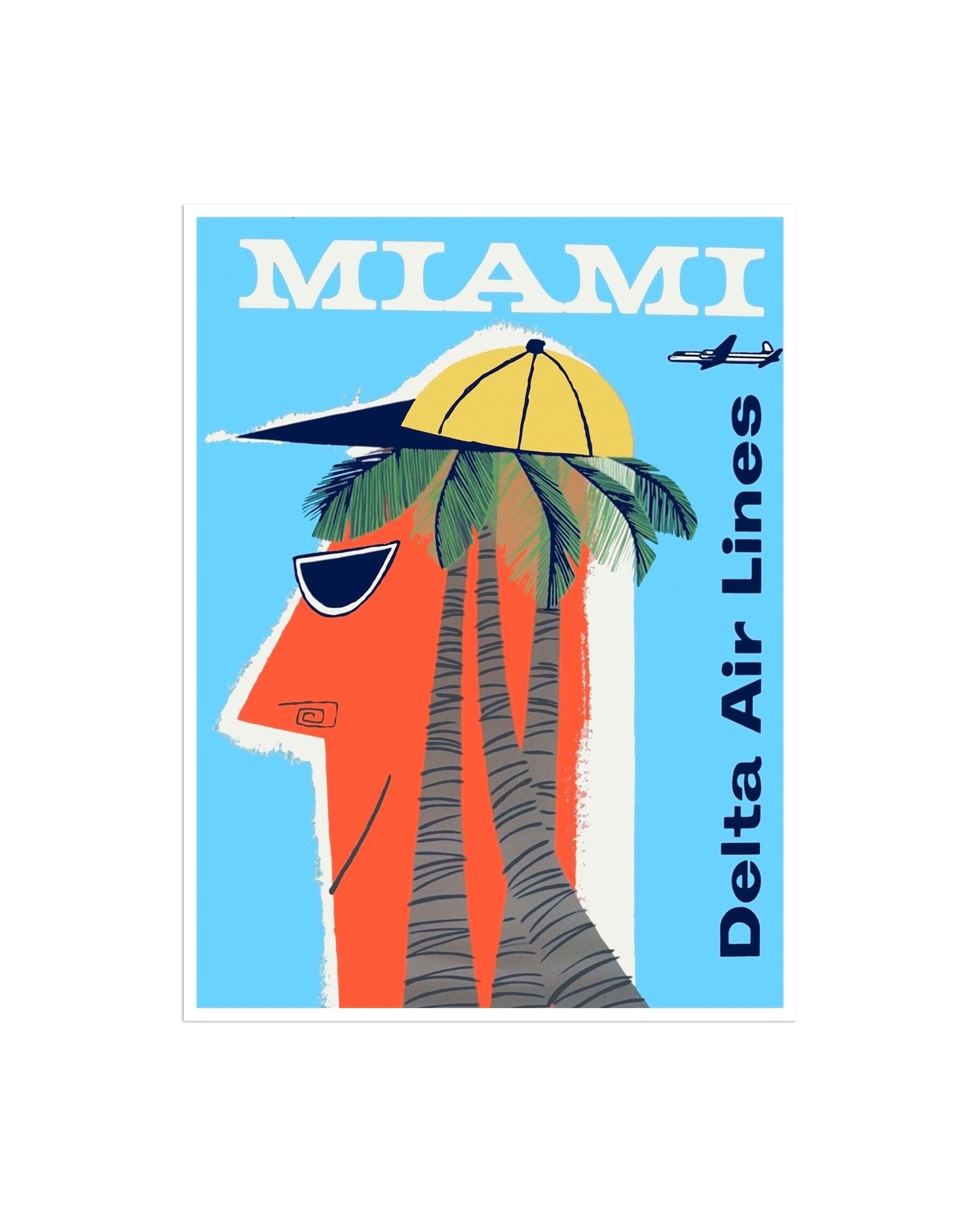 Miami Art Wall Decor Florida Retro Travel Poster  (ZT1481)
