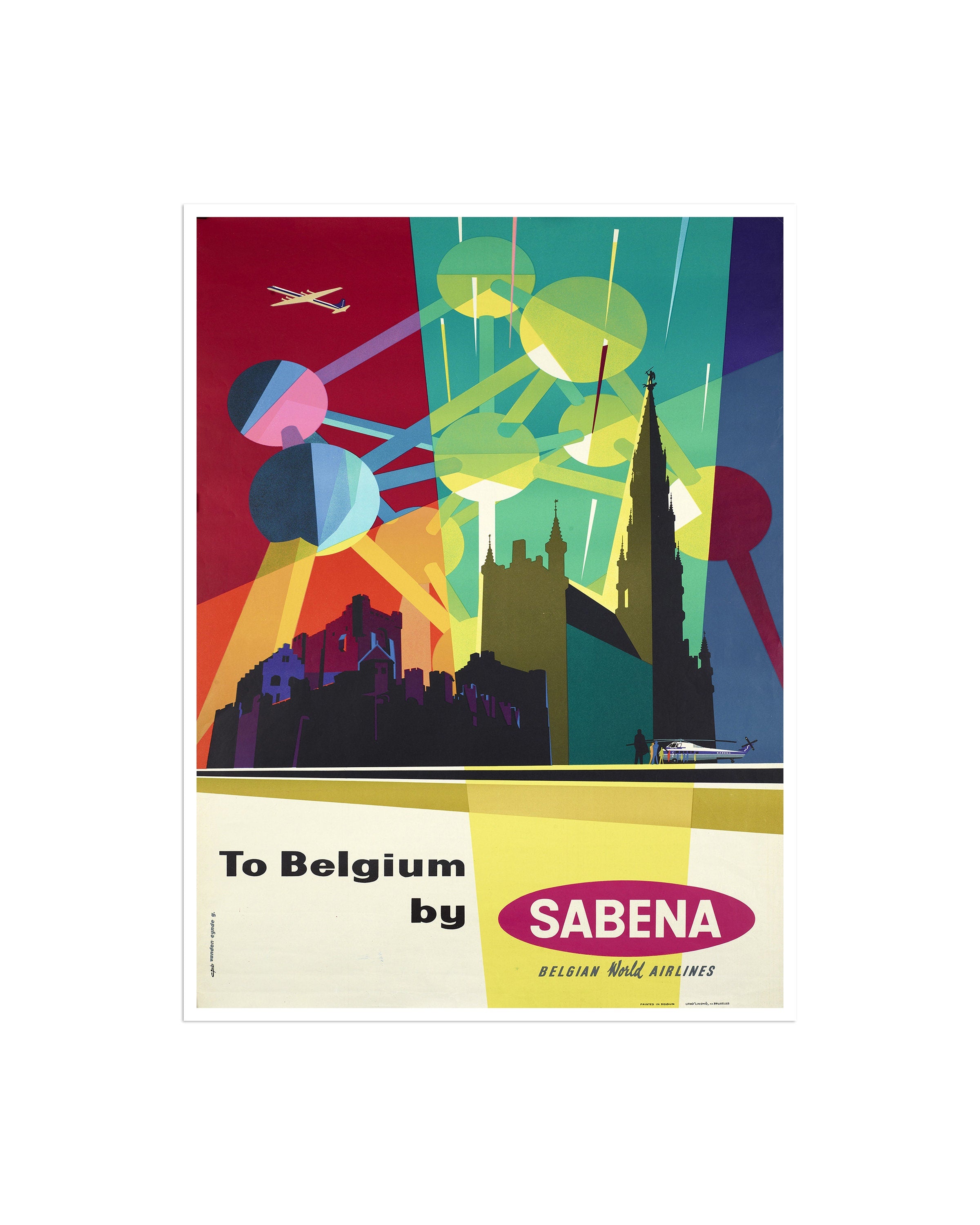 Belgium Travel Print Poster Belgian Wall Art (XR142)