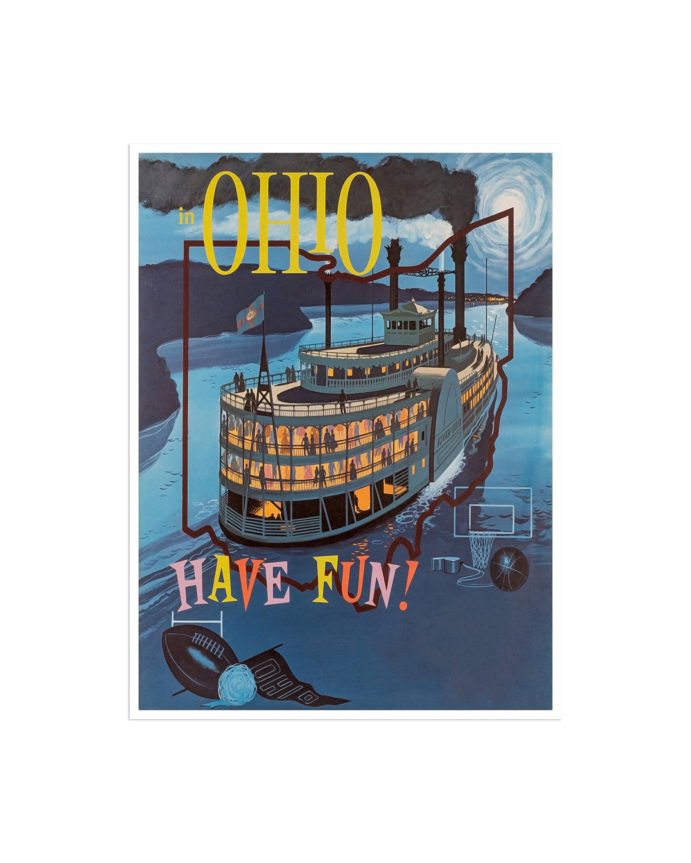 Ohio Travel Poster Art Print Home Decor (XR2442)