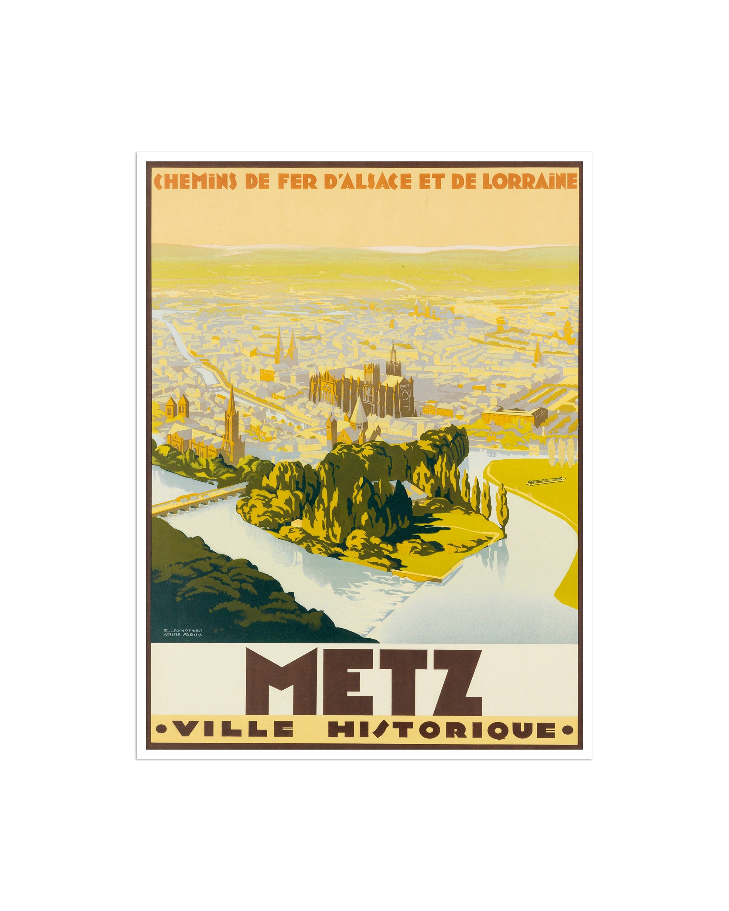 Metz France Art Print Vintage Home Decor Travel Poster (XR2490)