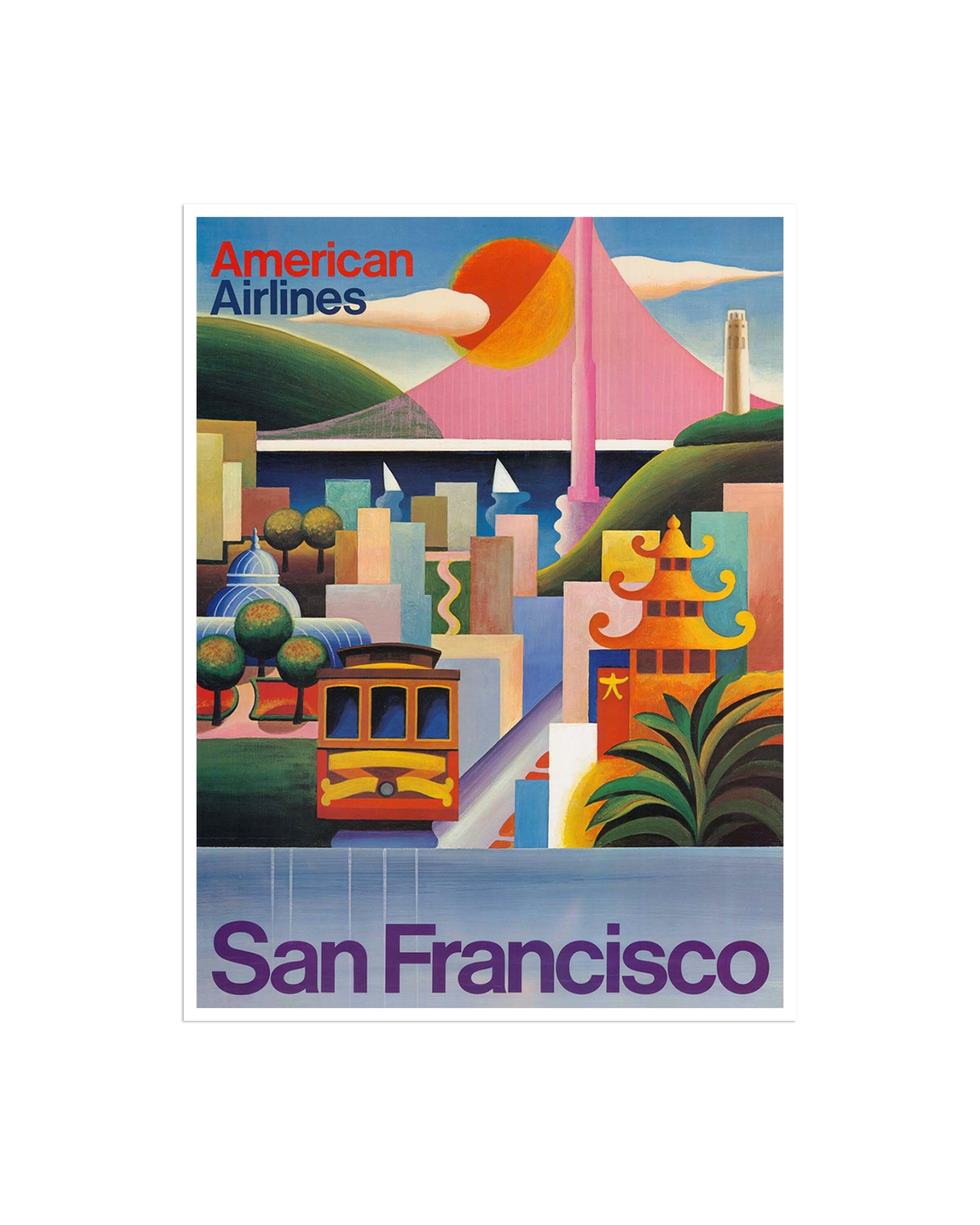 San Francisco Poster Art Travel California Home Decor Print (XR2518)