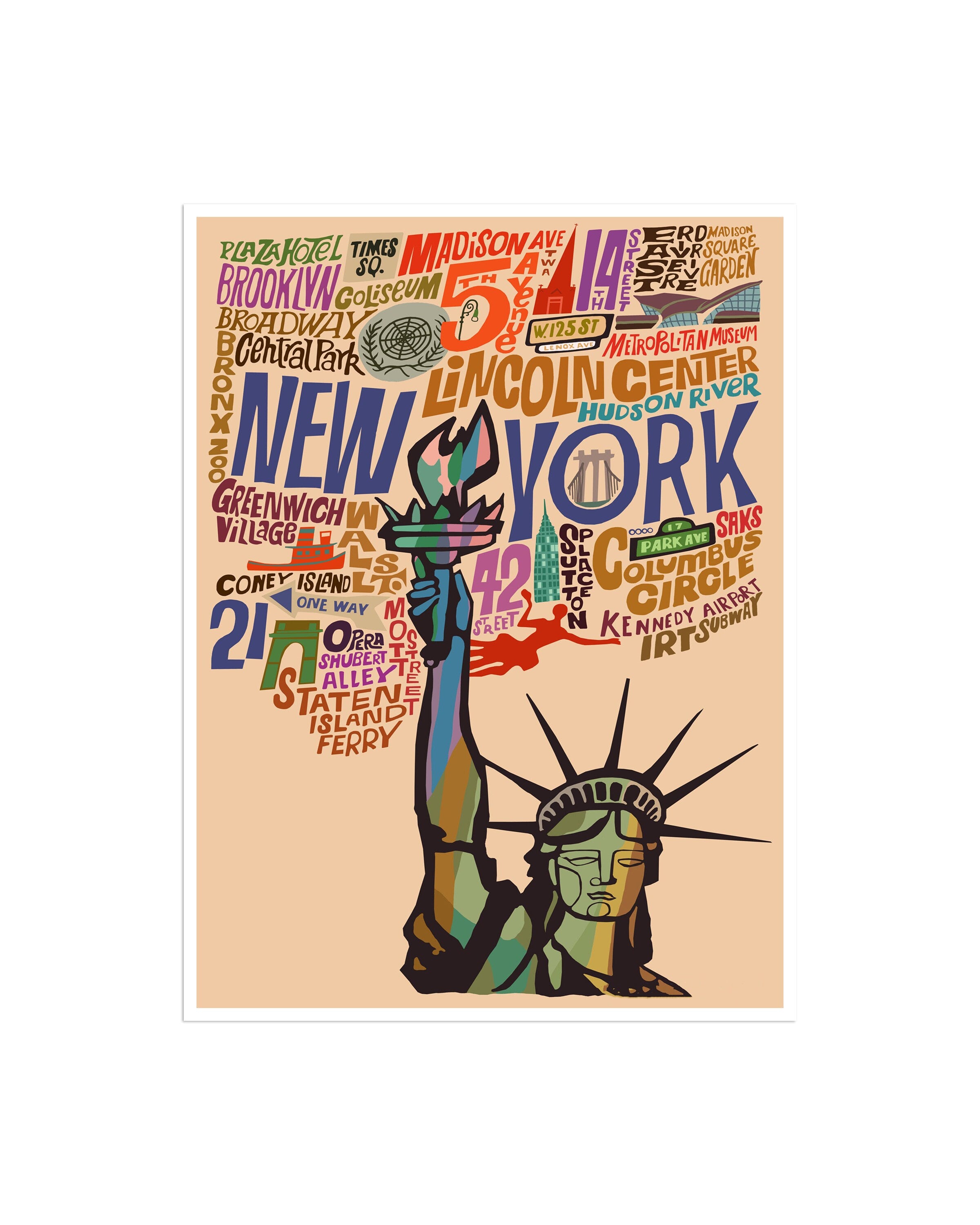 New York Art Wall Decor Retro Travel Poster Print (XR2568)