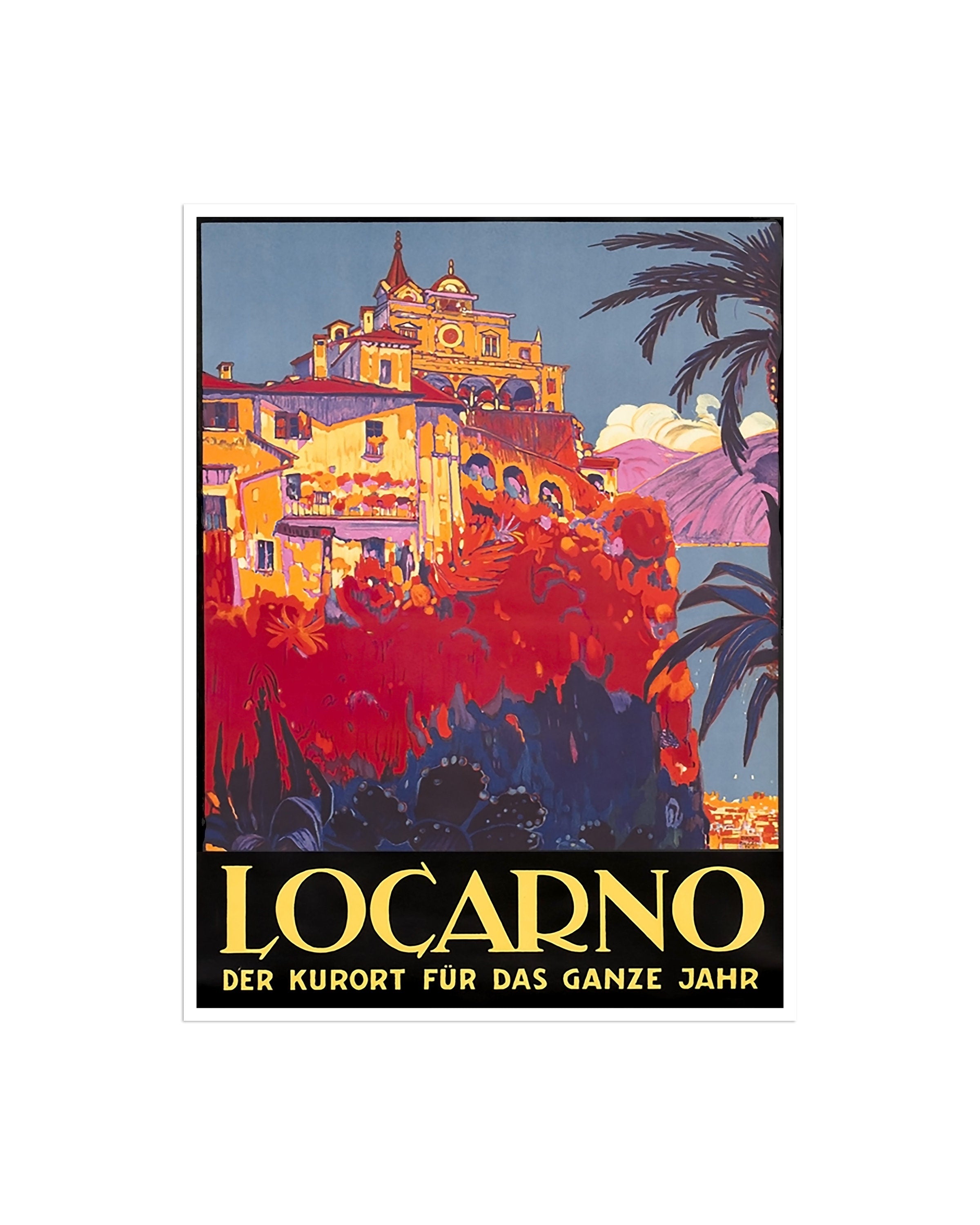 Art Swiss Travel Poster Locarno Switzerland Print Vintage (XR1575)
