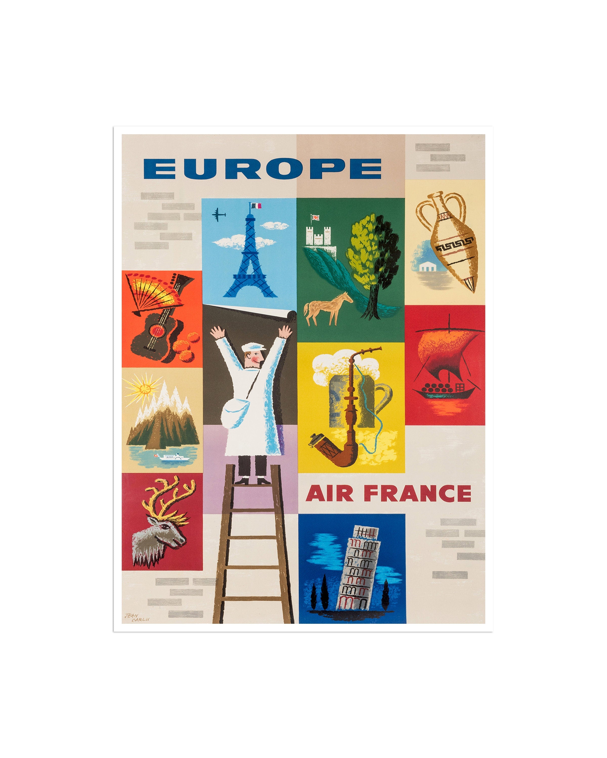 Europe Travel Poster Art Tourism Print (XR2451)