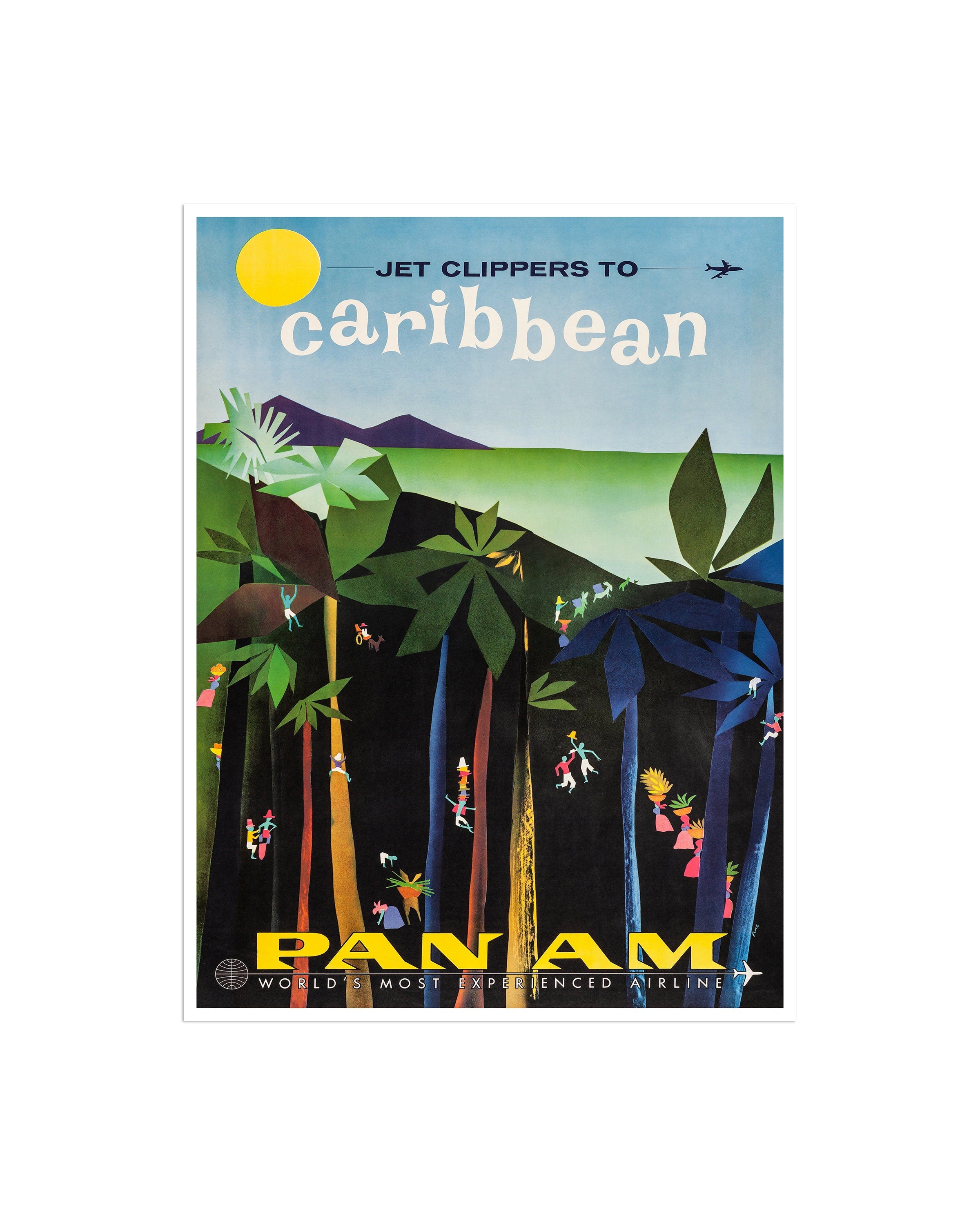 Caribbean Art Travel Poster Home Decor Dancing Wall Print (H711)