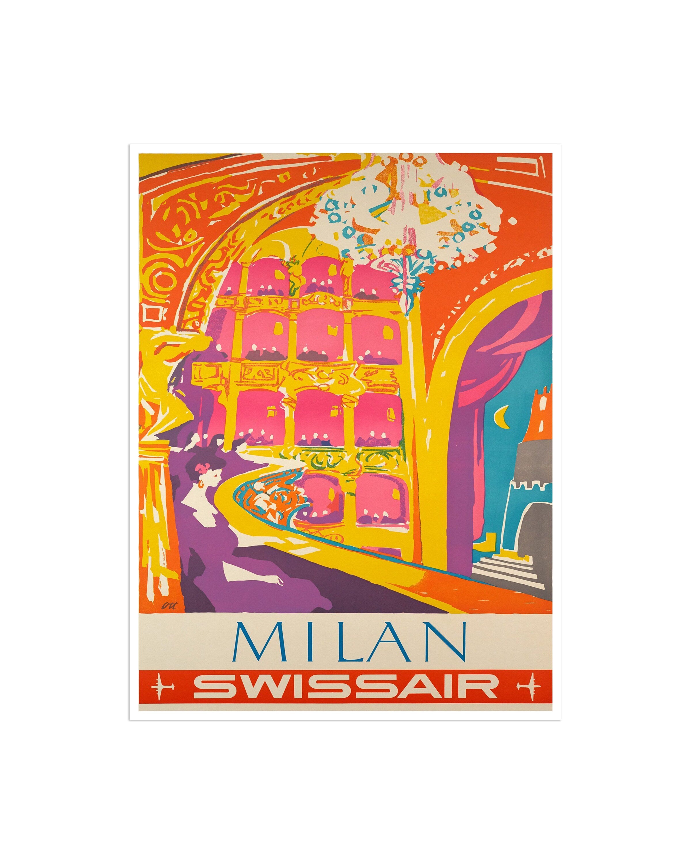 Milan Travel Poster Italy Art Print Italian Home Decor (XR2520)a