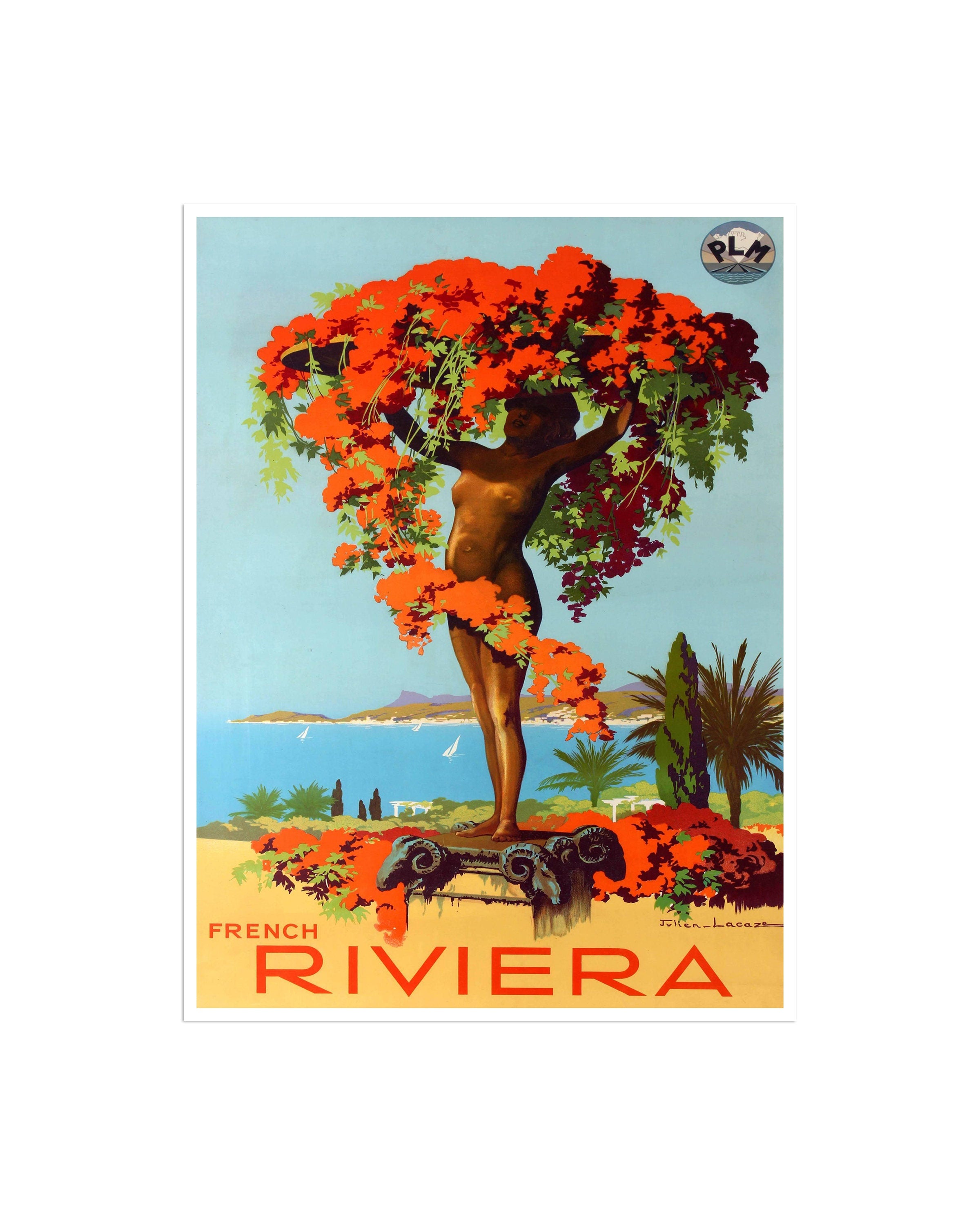 French Riviera Art France Travel Poster Print Vintage Home Decor (XR2522)