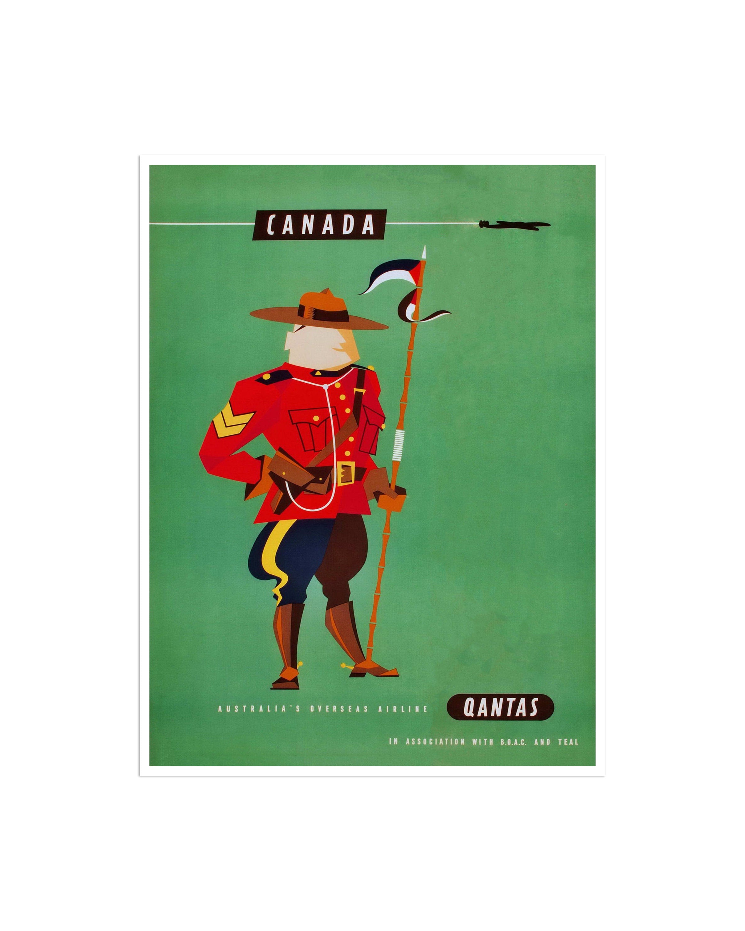 Canada Travel Poster Home Decor Mountie Wall Art Print (XR2711)